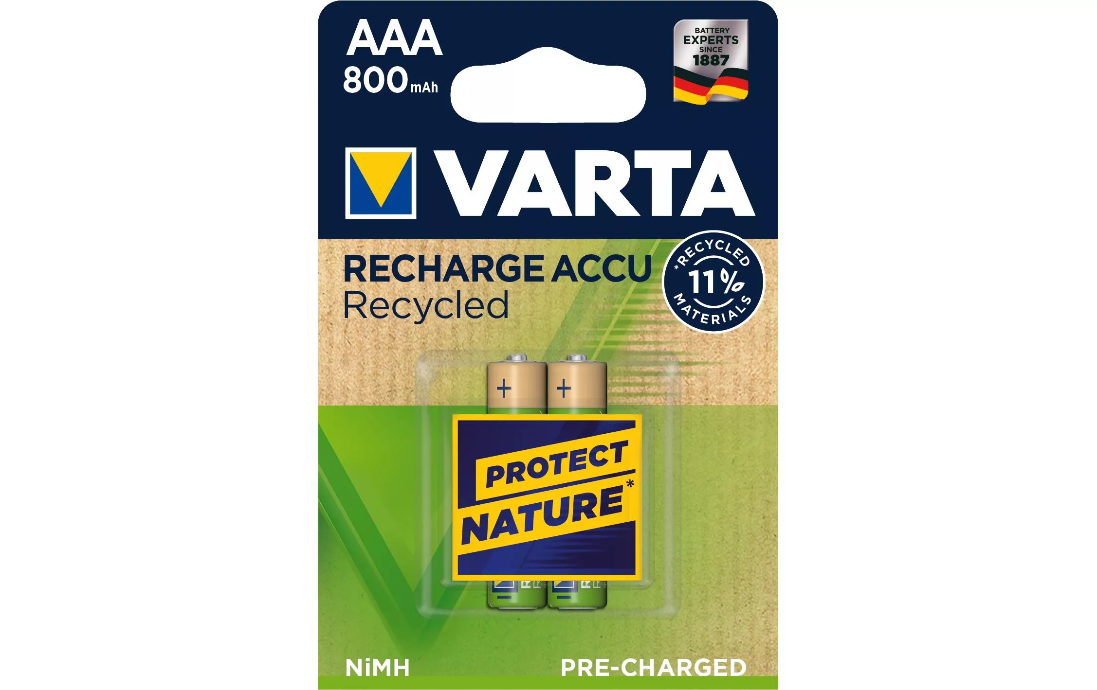 Batterie Recharge Accu Recycled AAA 800mAh  800 mAh