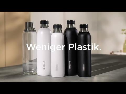 Vidéo de produit Gourde en acier inoxydable noir pour Gazéificateur d&#39;eau BRITA sodaTRIO0,65l 