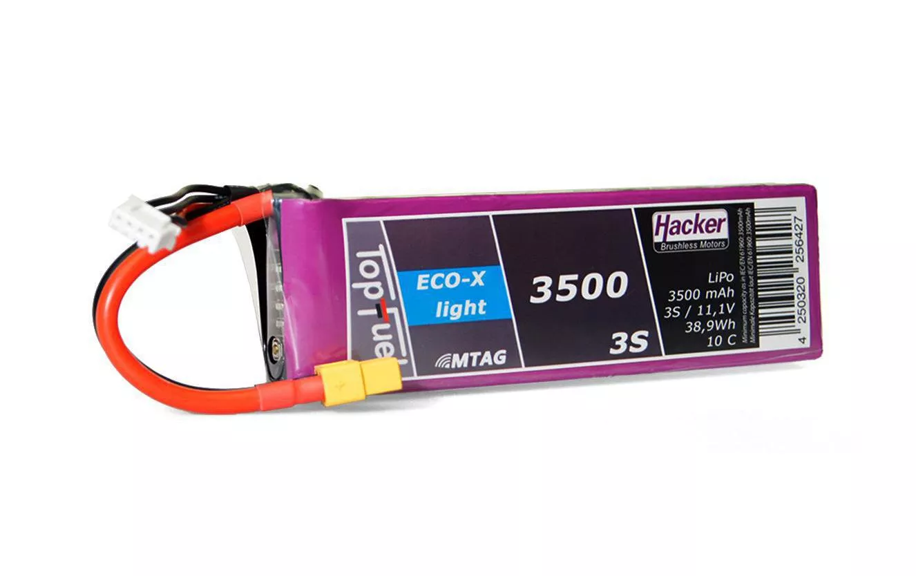 Batterie RC LiPo 3500 mAh 11.1 V 10C TopFuel ECO-X-Light MTAG