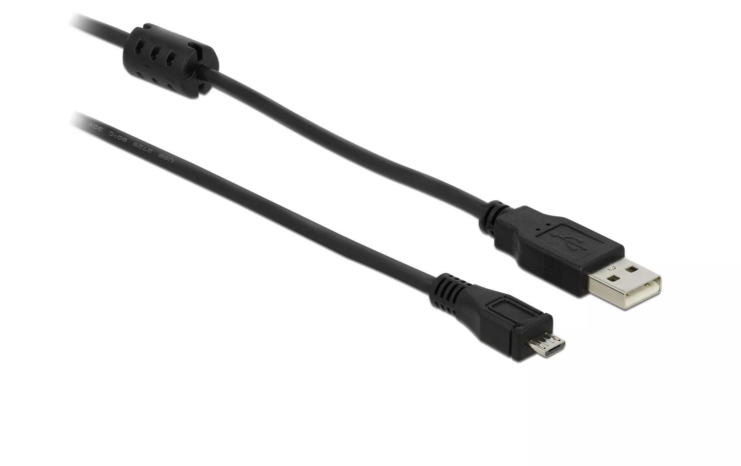 Câble USB 2.0 avec noyau de ferrite USB A - Micro-USB B 2 m