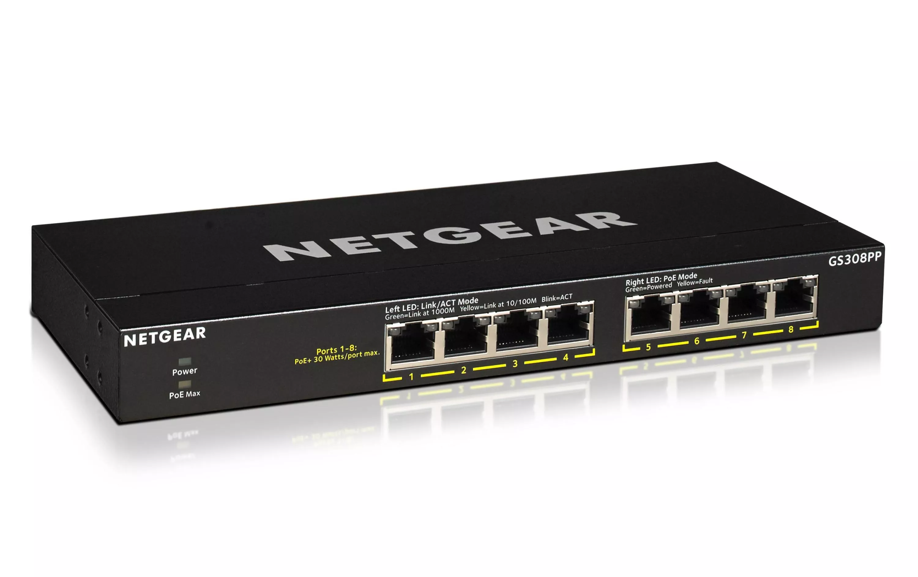 PoE+ Switch GS308PP 8 Port