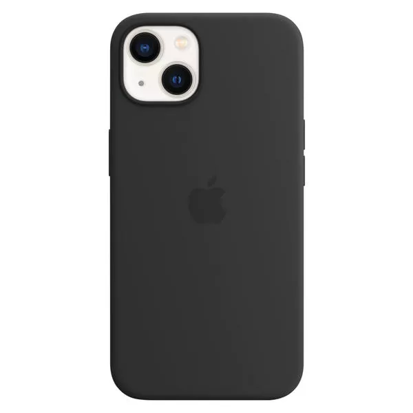 Custodia in silicone per iPhone 13 con MagSafe nero