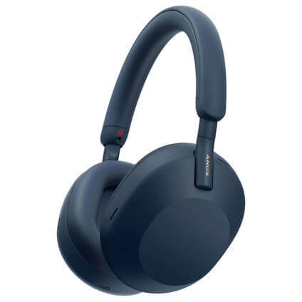 WH-1000XM5 kabelloser High-Resolution On-Ear ⋅ Cancelling Noise oder - Mitternachtsblau Kabel Kopfhörer, Over-Ear Bluetooth