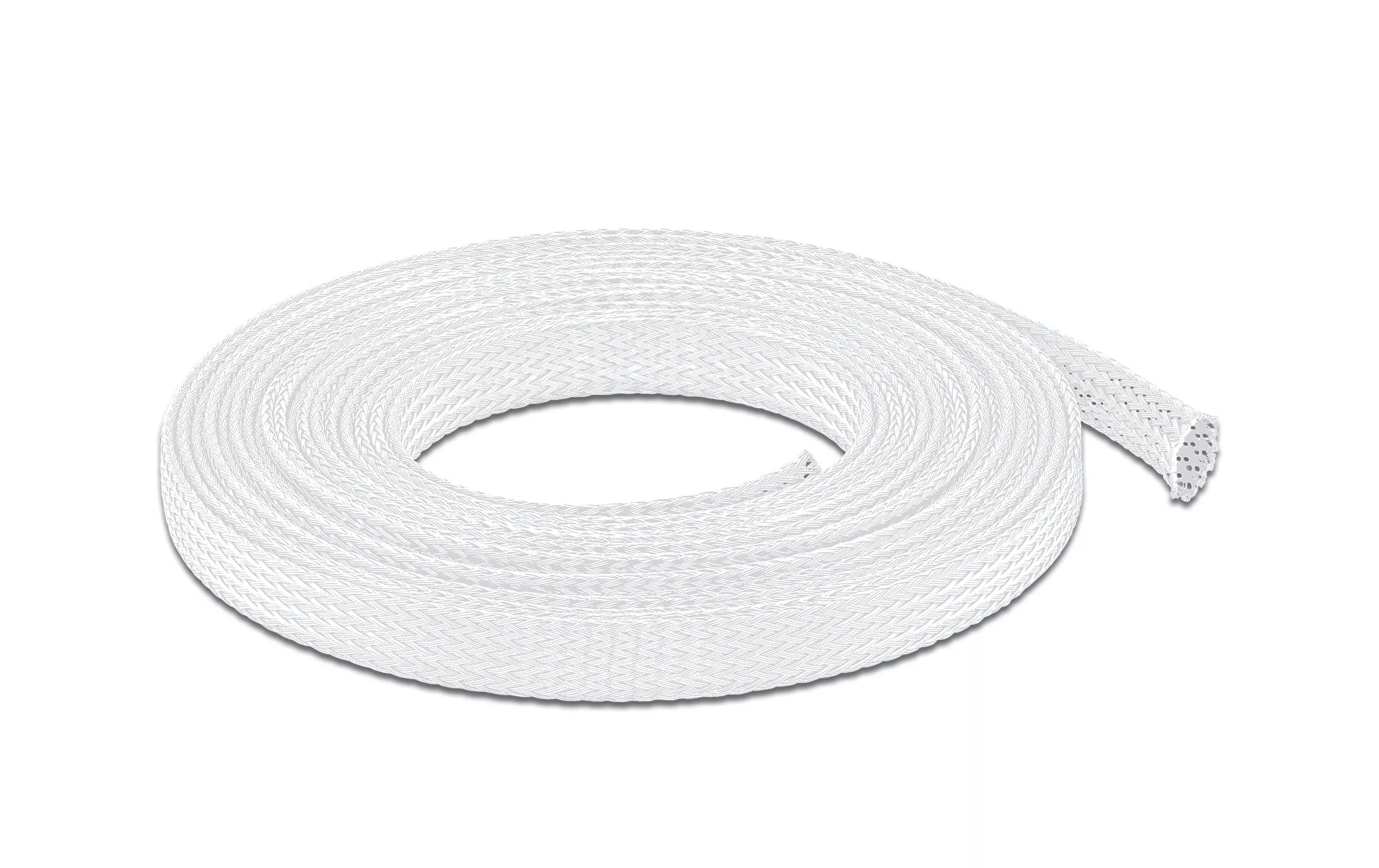 Gaine de câble extensible, 5m x 12 mm Blanc