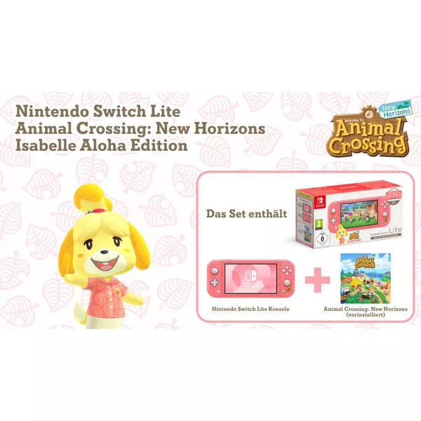 Nintendo Switch Lite - Animal Crossing: New Horizons Bundle - Isabelle's  Aloha Edition