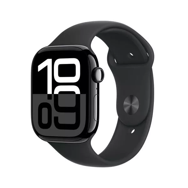 Watch Series 10 GPS, 46mm, Jet Black Aluminium / Black Sport Band  S/M