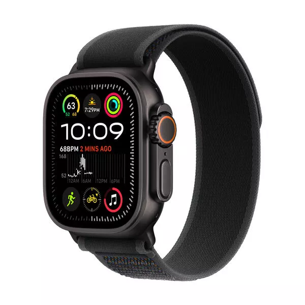 Watch Ultra 2 GPS + Cellular, 49mm, Black Titanium / Black Trail Loop S/M