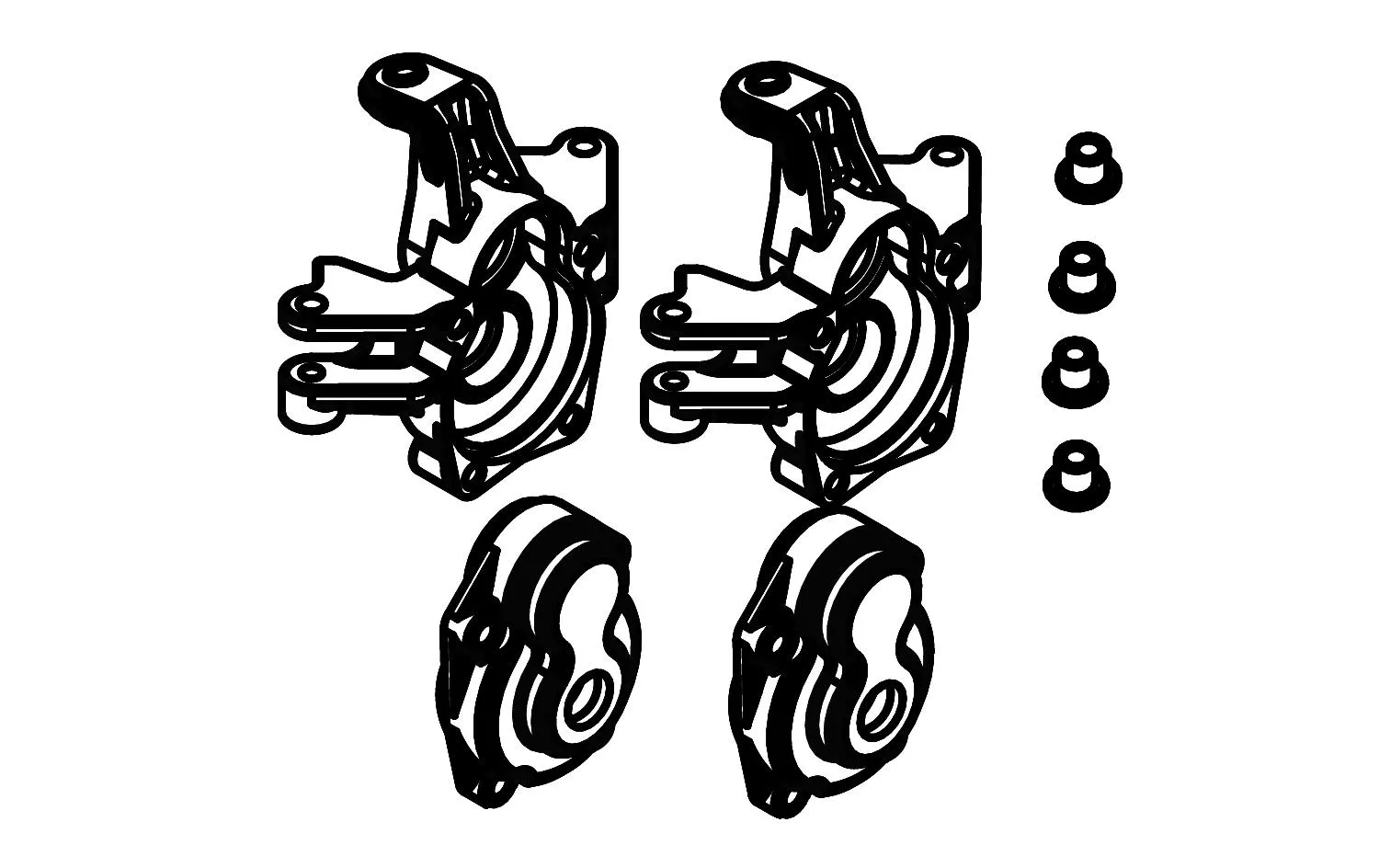 Carter d\u2019essieu de roue RCX10