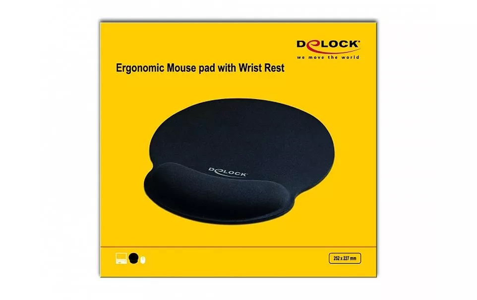 Mouse Pad ergonomico con poggiapolsi nero - Mouse ⋅ Presentatore