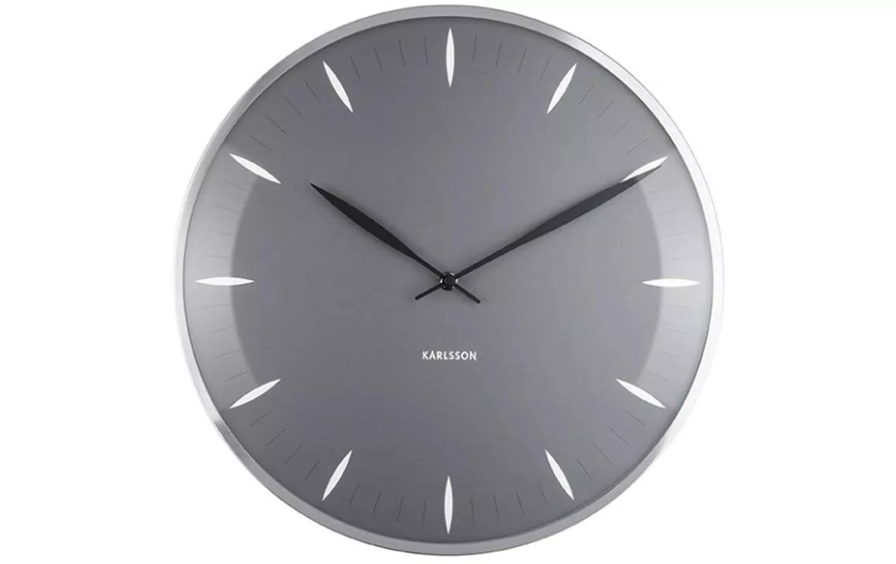 Horloge murale Leaf 40 cm, Gris