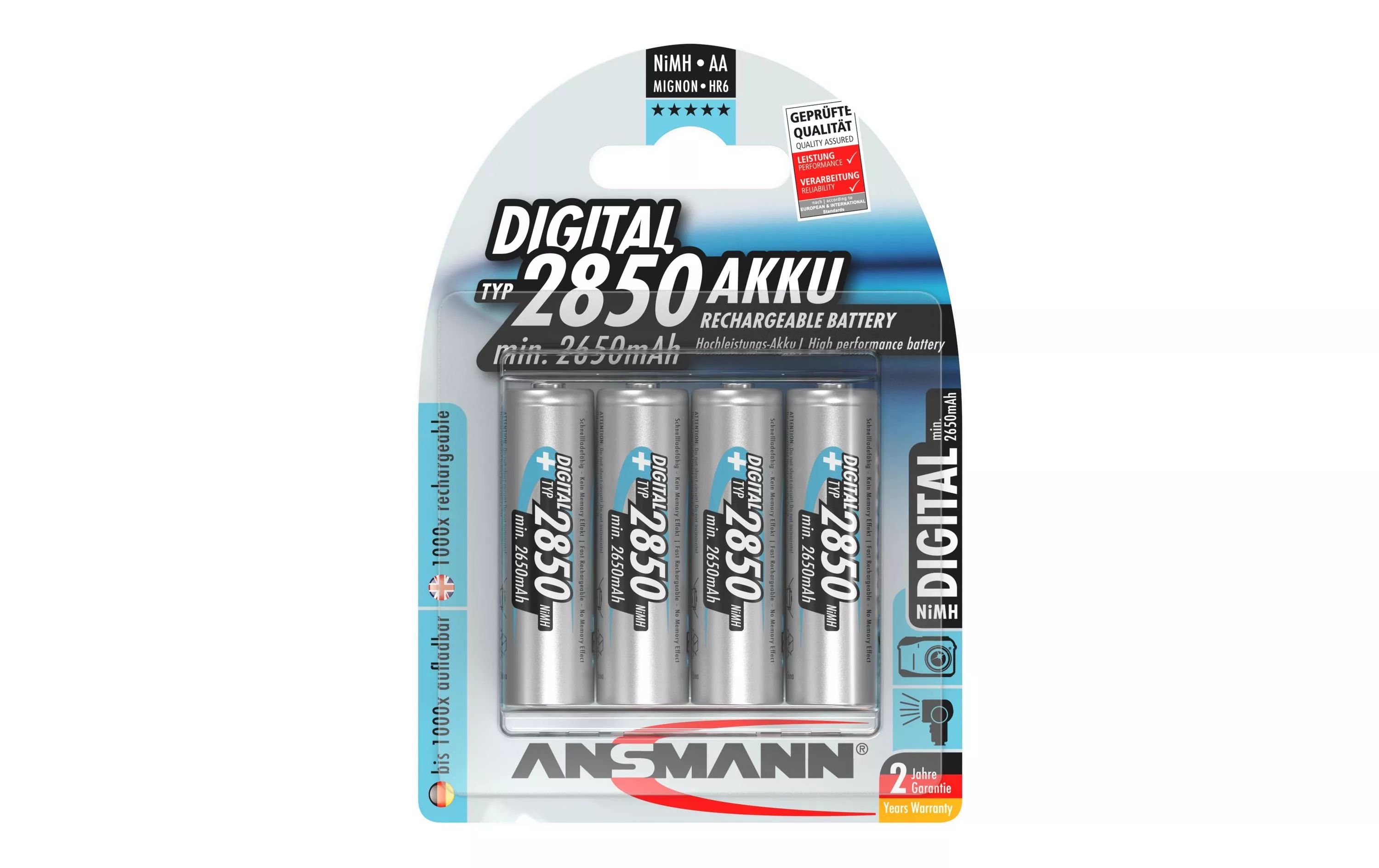 Batterie 4x AA Typ 2850 Digital 2650 mAh