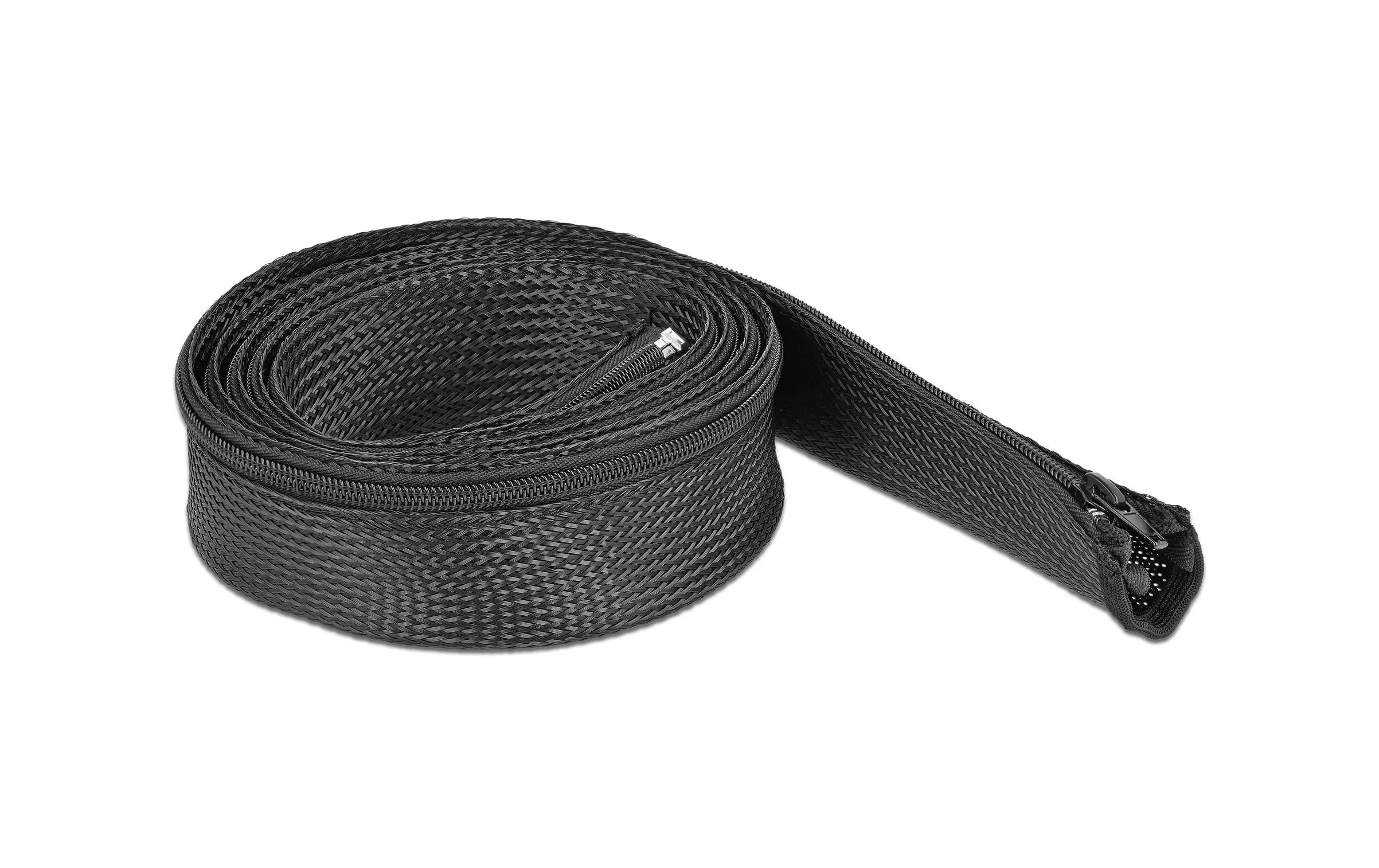 Gaine de câble 2 m x 50 mm, avec fermeture éclair Noir