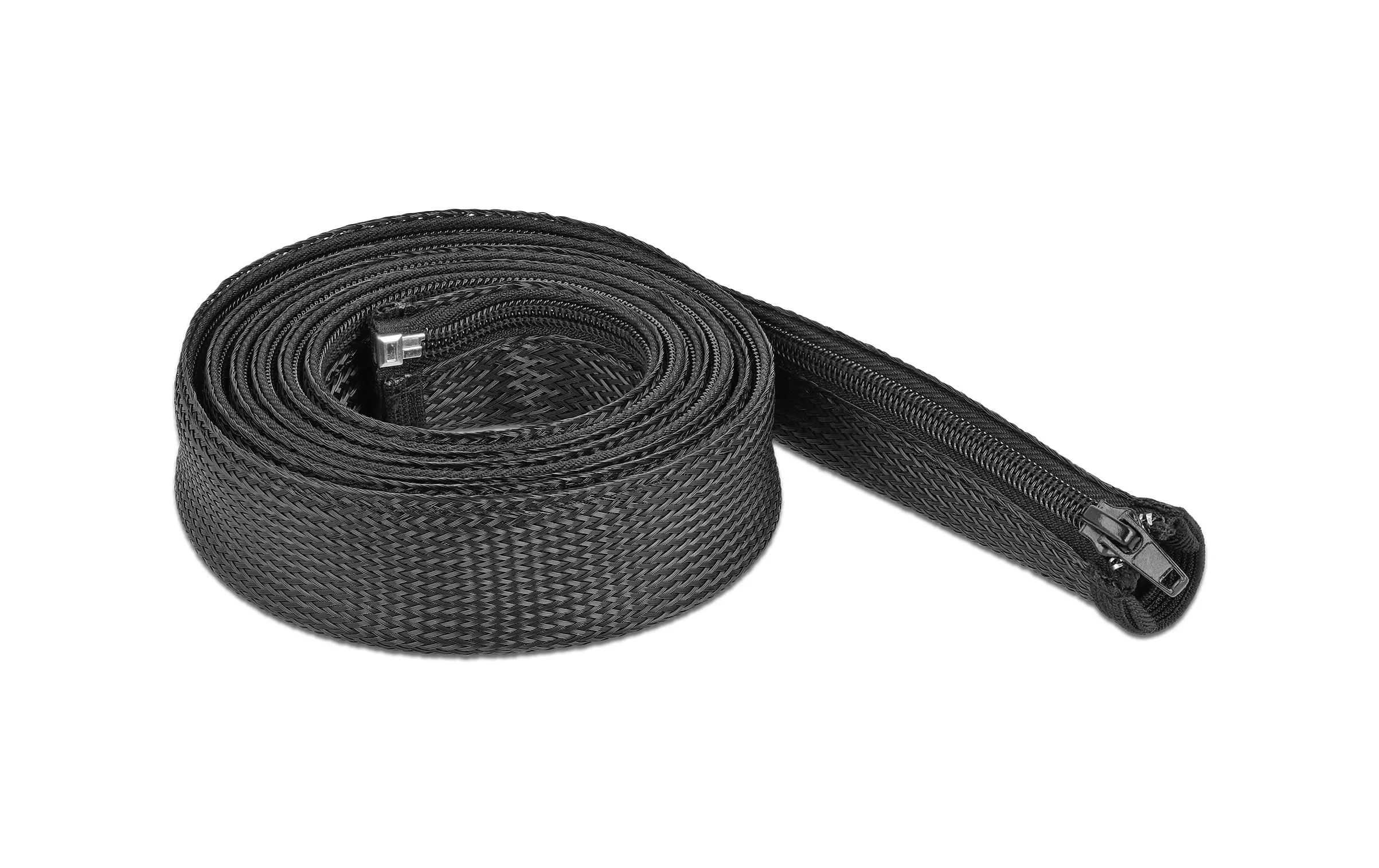 Gaine de câble 2 m x 30 mm, avec fermeture éclair Noir