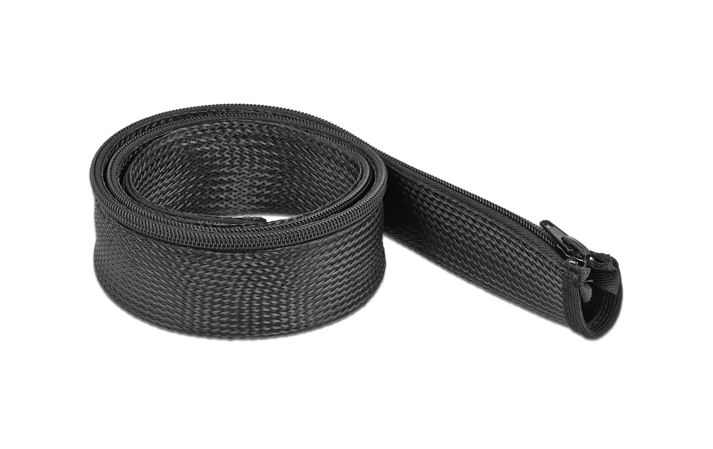 Gaine de câble 1 m x 50 mm, avec fermeture éclair Noir