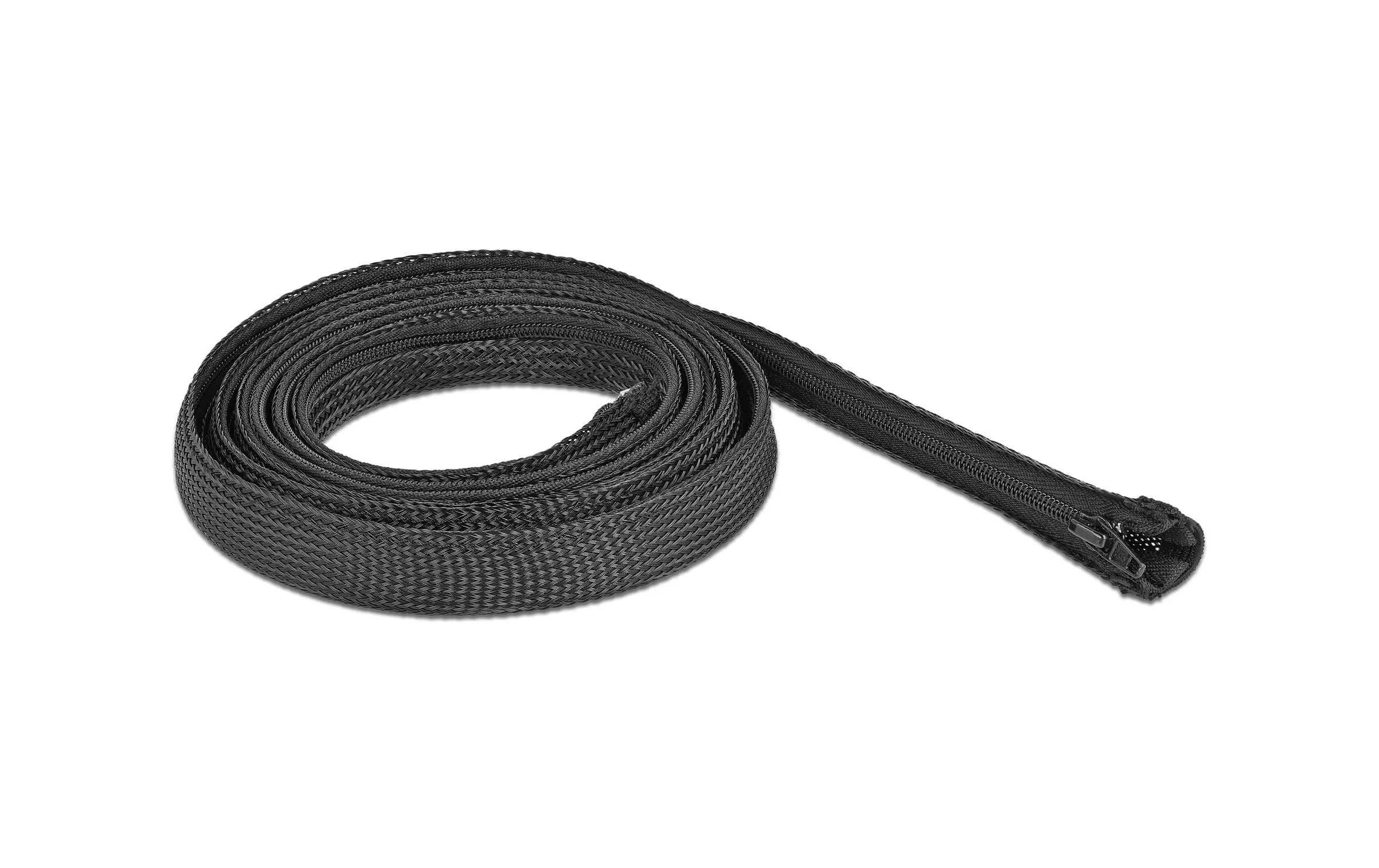 Gaine de câble 1 m x 20 mm, avec fermeture éclair Noir