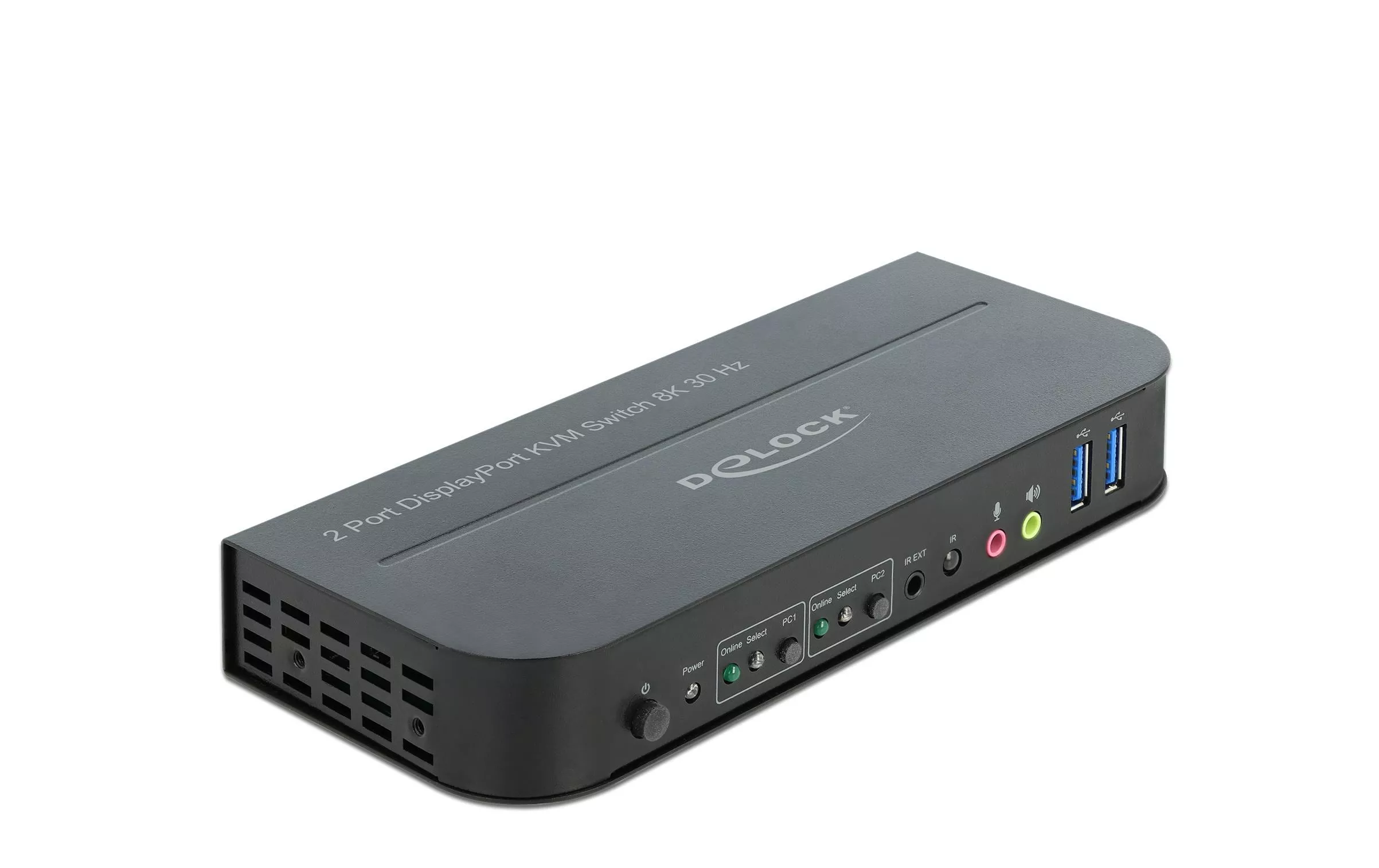 KVM Switch 2 Port Displayport 1.4 mit USB3.0 & Audio 8k 30Hz
