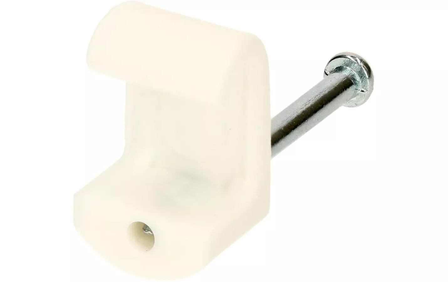 Bandeaux de clous Set 7-10 mm blanc pour câble plat 50 pièces