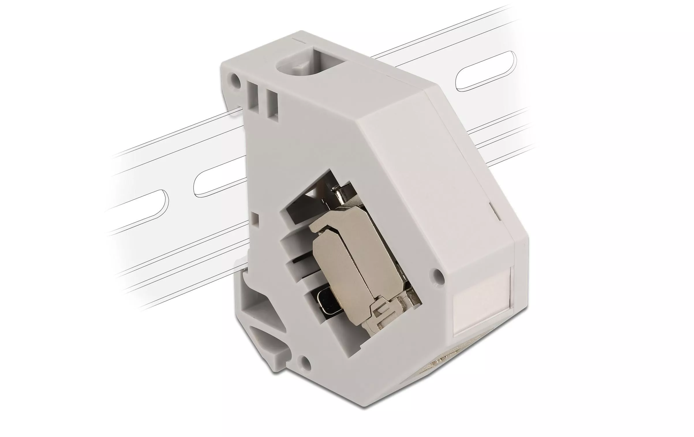 Supports de rail avec module Keystone prise RJ45 Cat.6A LSA