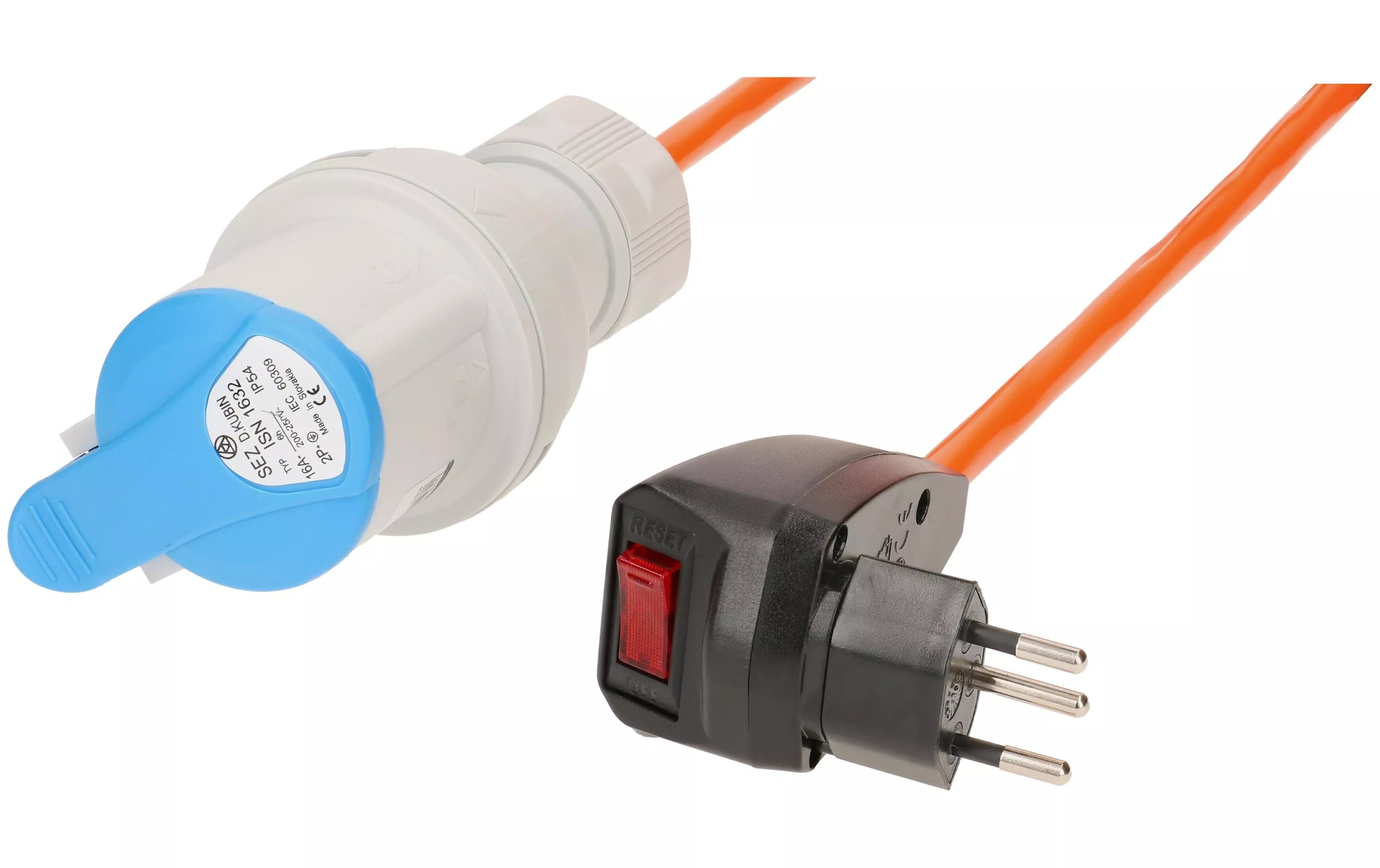 Câble adaptateur T12/CEE16, 15m avec protection contre les surintensités