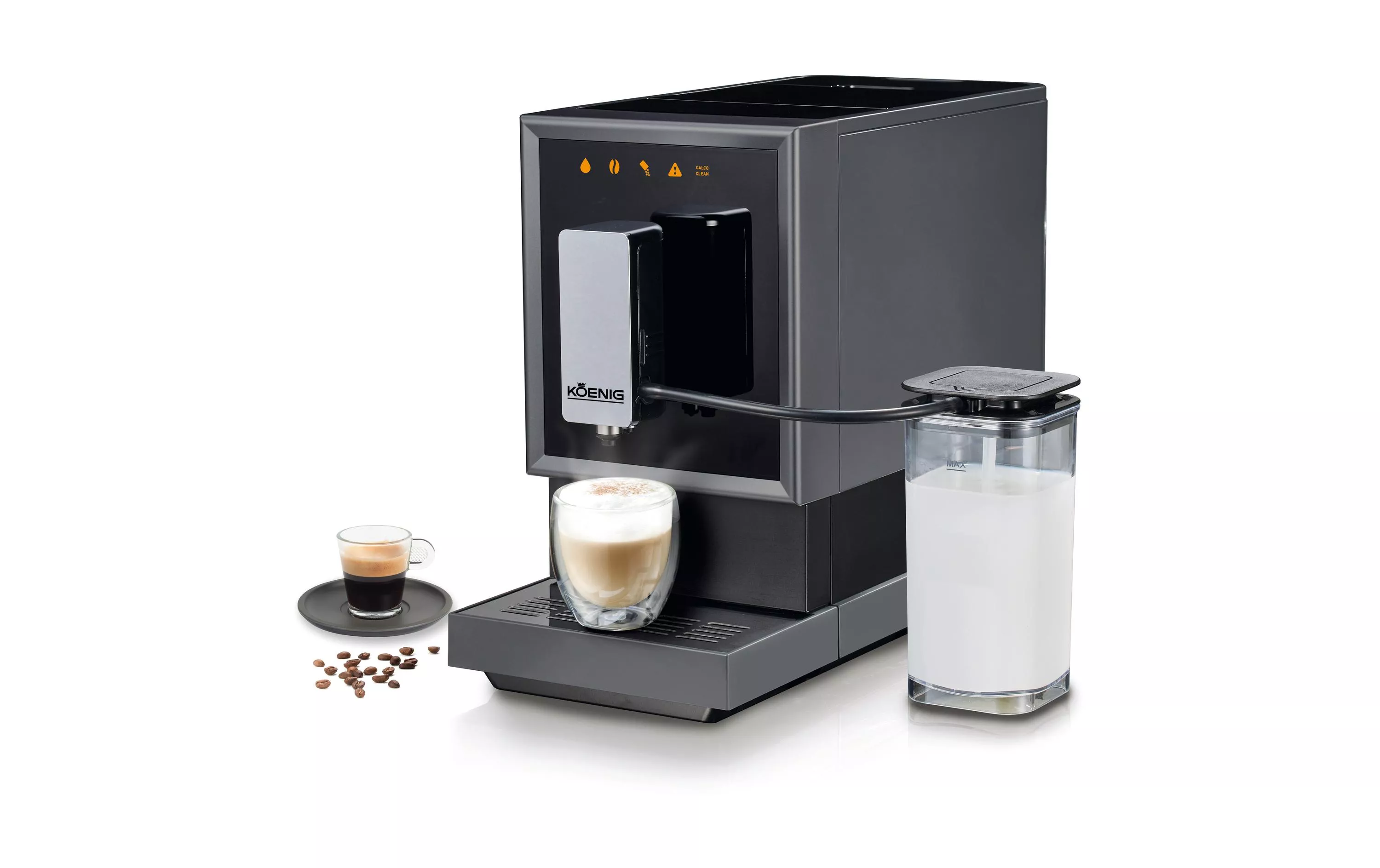 Machine à café automatique Finessa Cube Milk Plus Gris, Noir