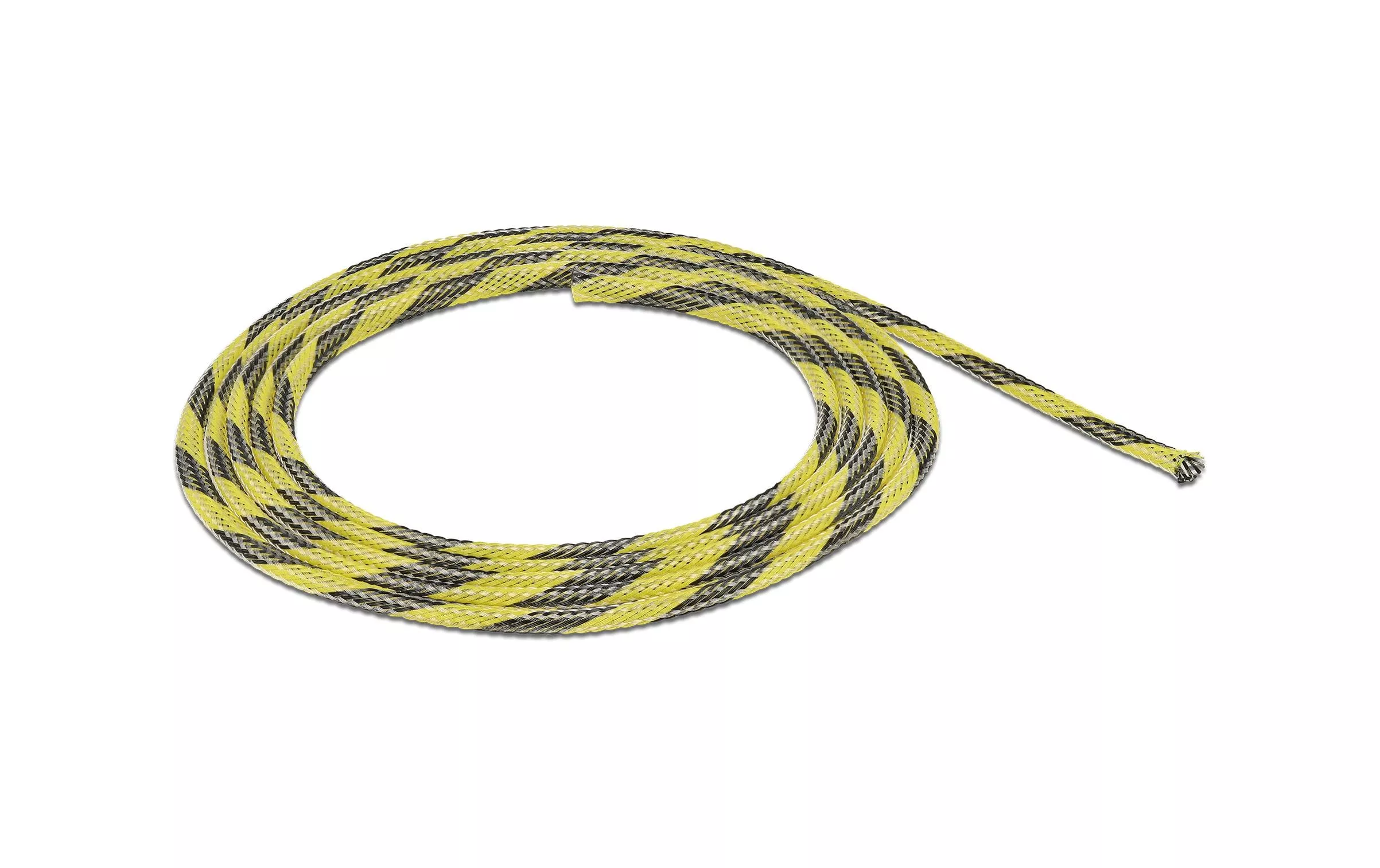 Gaine de câble extensible, 2 m x 6 mm Jaune Noir