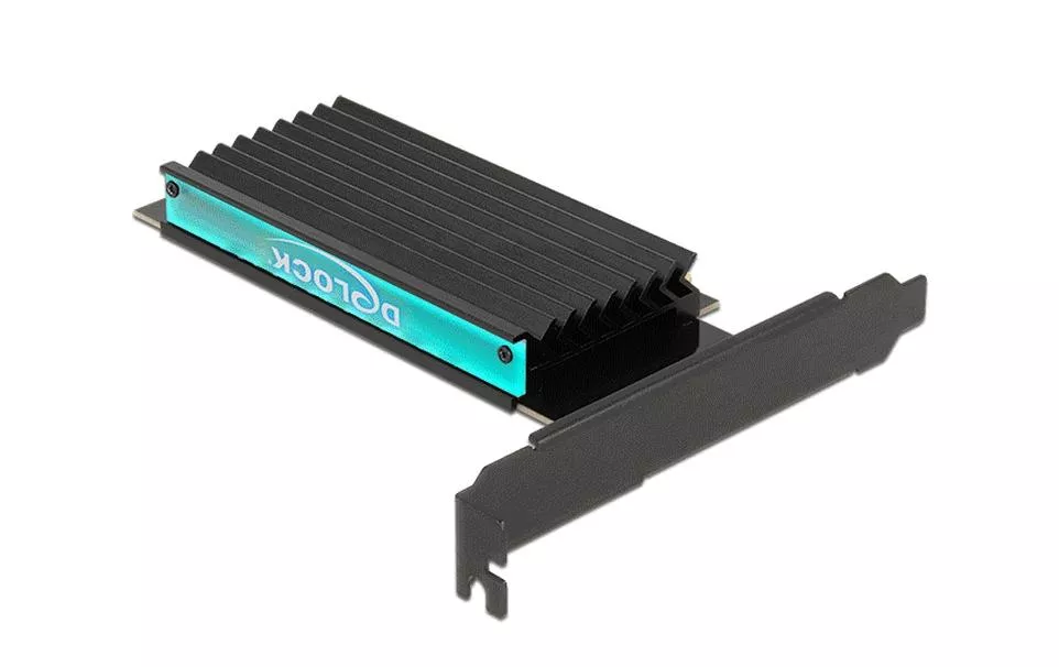 Adaptateur de bus hôte PCIe x4 - M.2, NVMe, Key M, RGB-LED