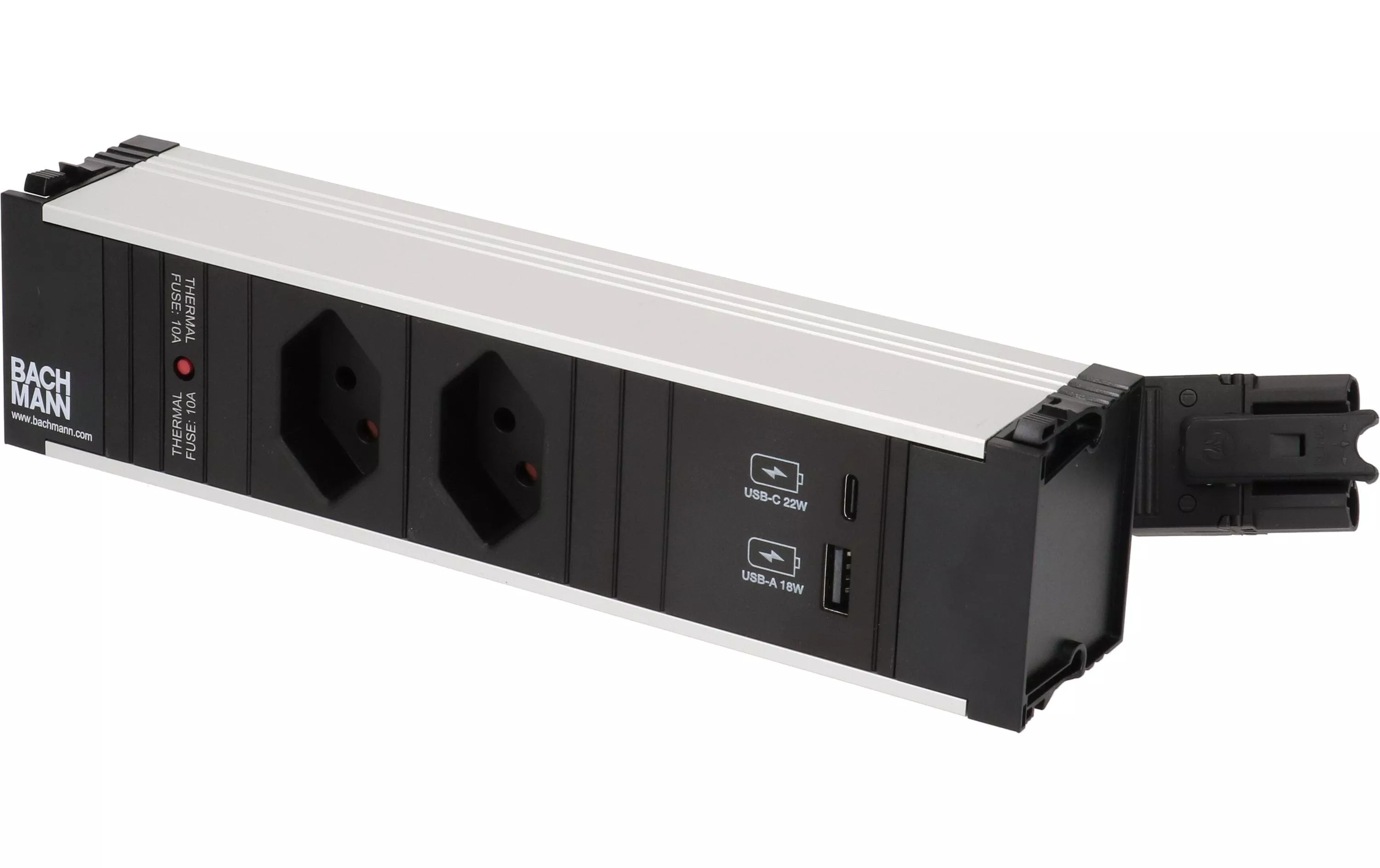 Bloc multiprises d\u2019encastrement CONI 2x T13, 1x USB A/C