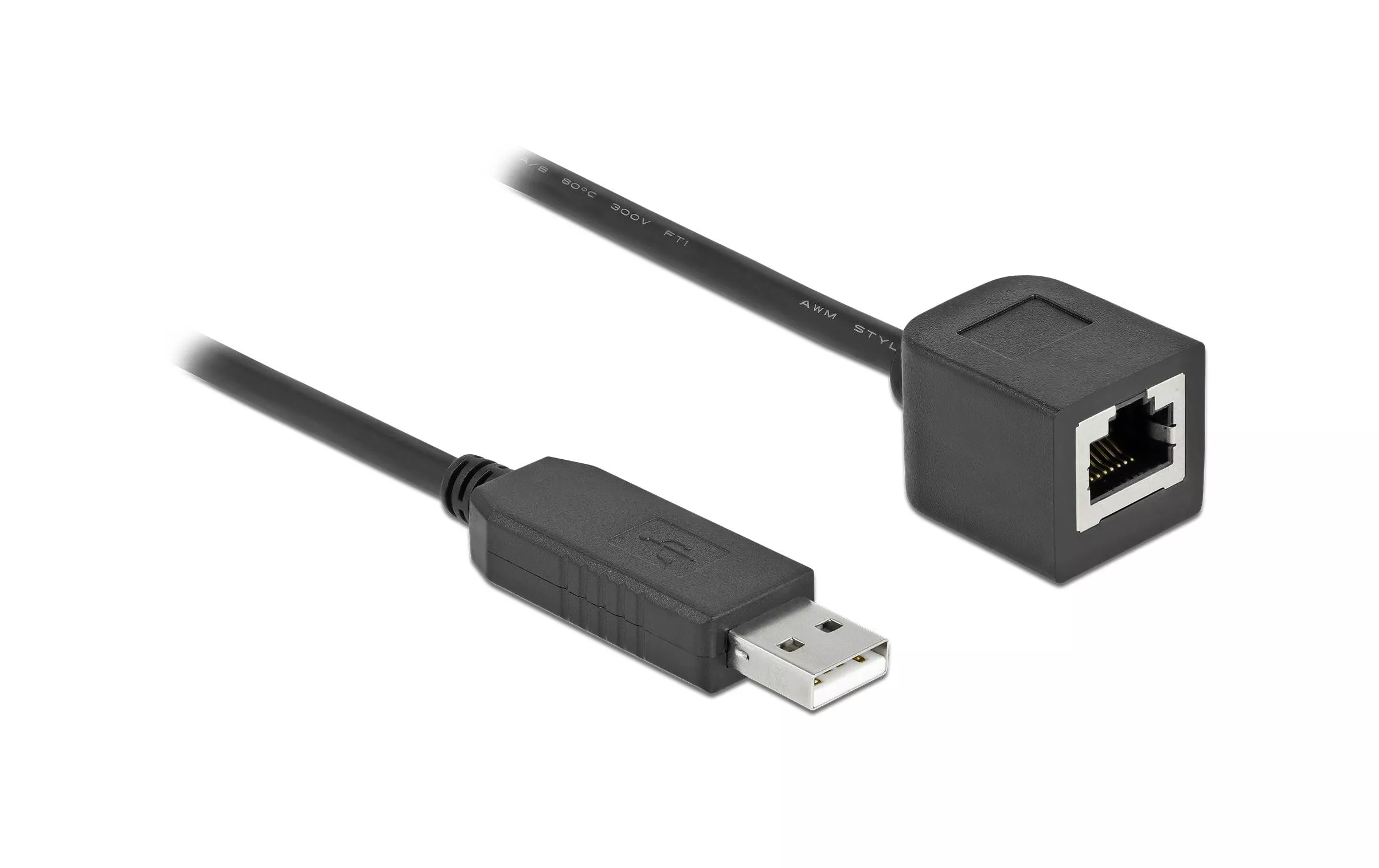 Câble de console USB-A vers RS-232 RJ45, 25 cm