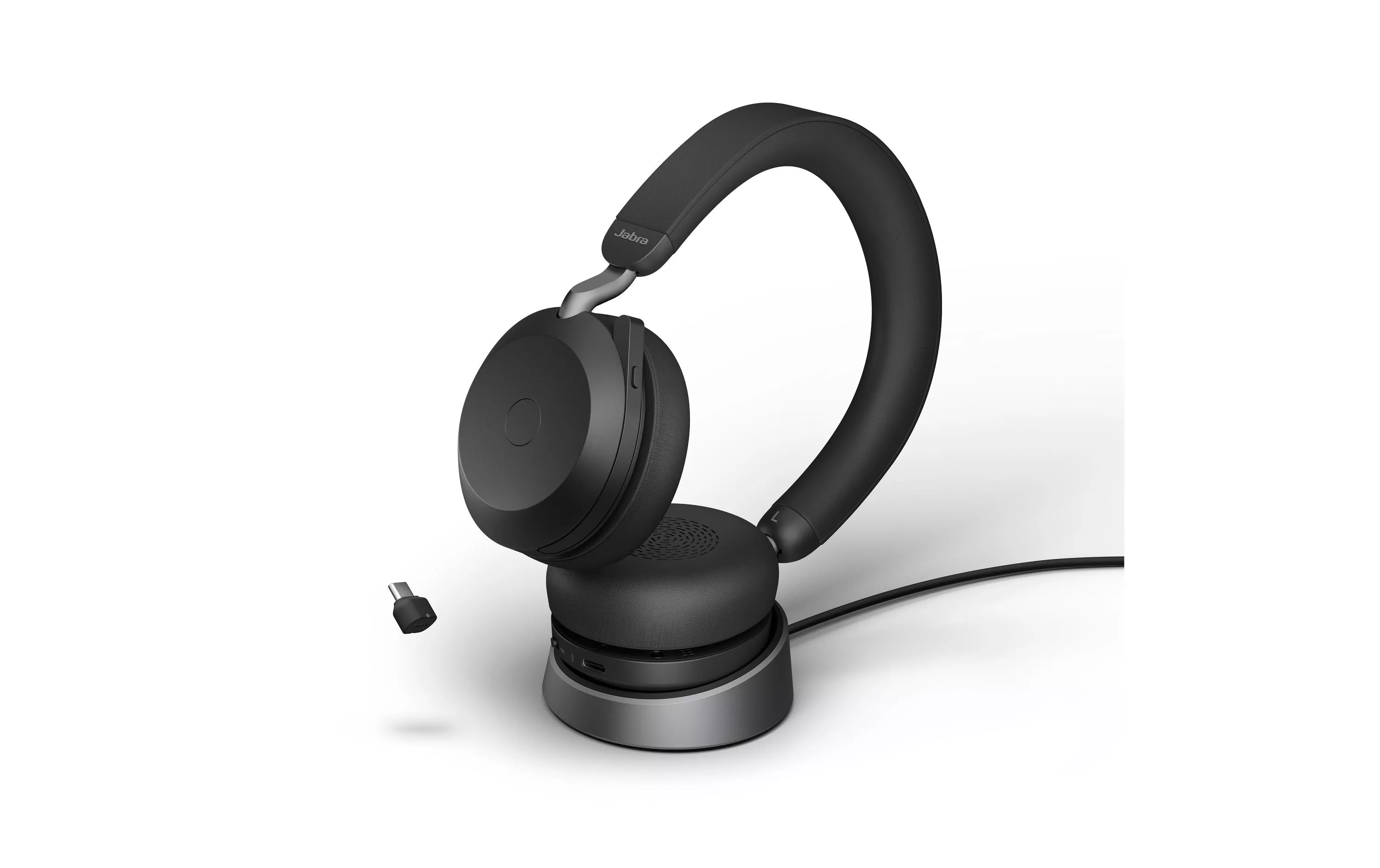 Headset Evolve2 75 Duo UC Black, USB-C, incl. base di ricarica