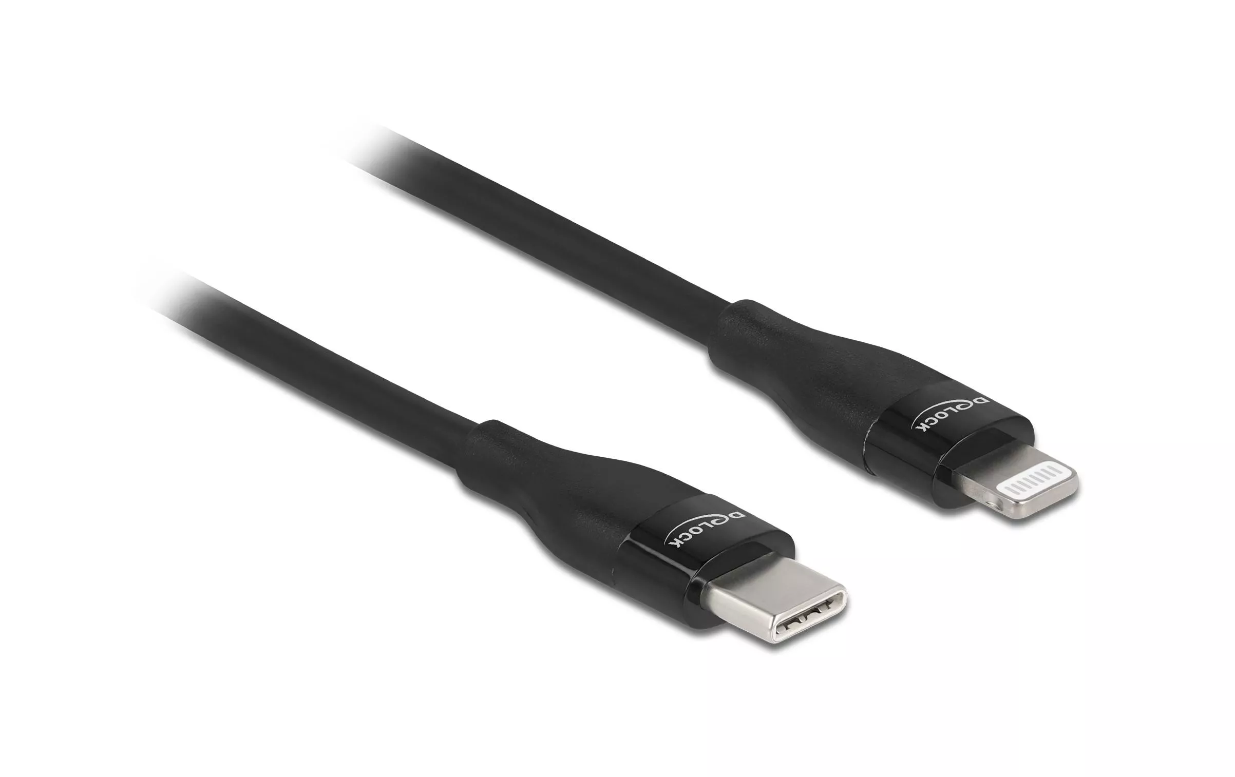 USB-Kabel USB C - Lightning 0.5 m, Schwarz