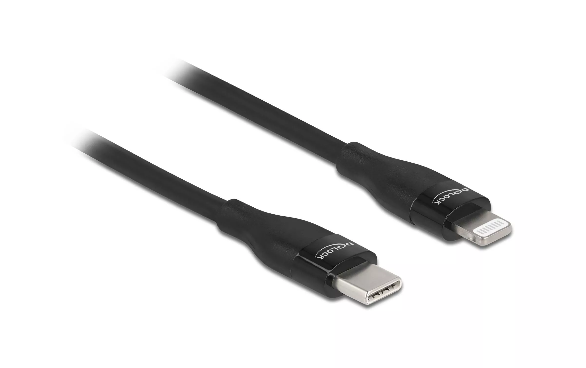 USB-Kabel USB C - Lightning 1 m, Schwarz