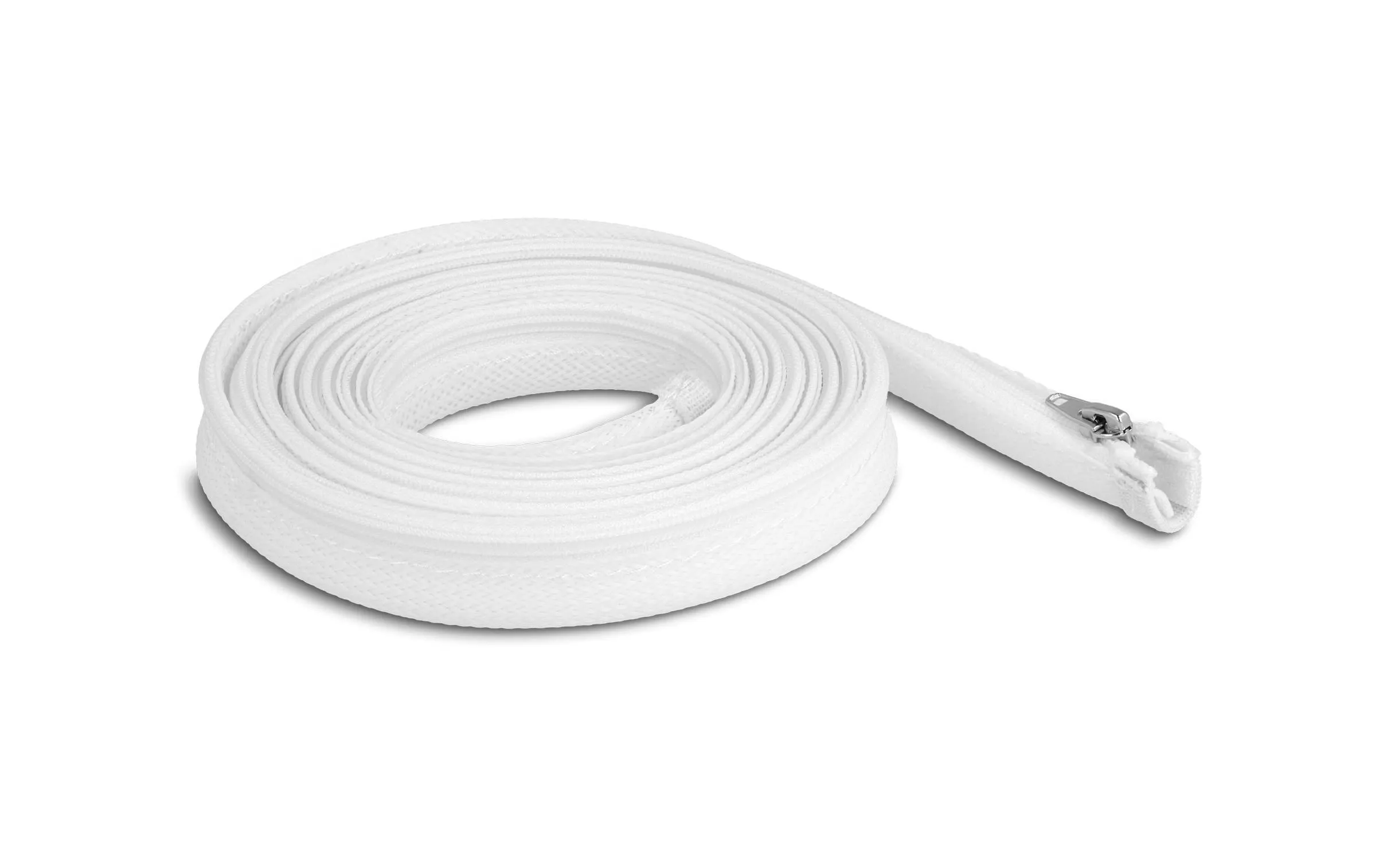 Manchon tressé avec fermeture à glissière 3 m x 20 mm Blanc