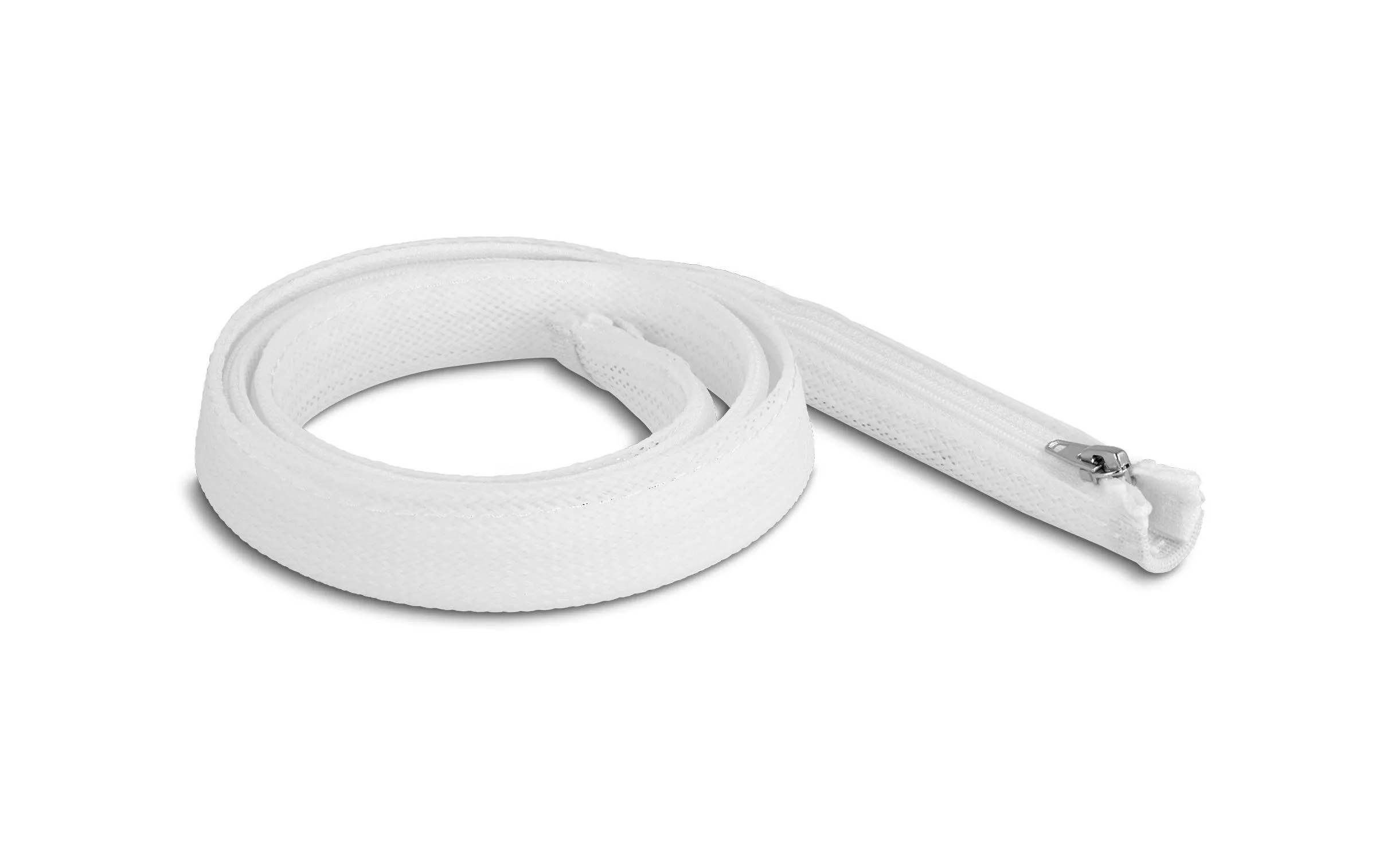 Manchon tressé avec fermeture à glissière 1 m x 20 mm Blanc