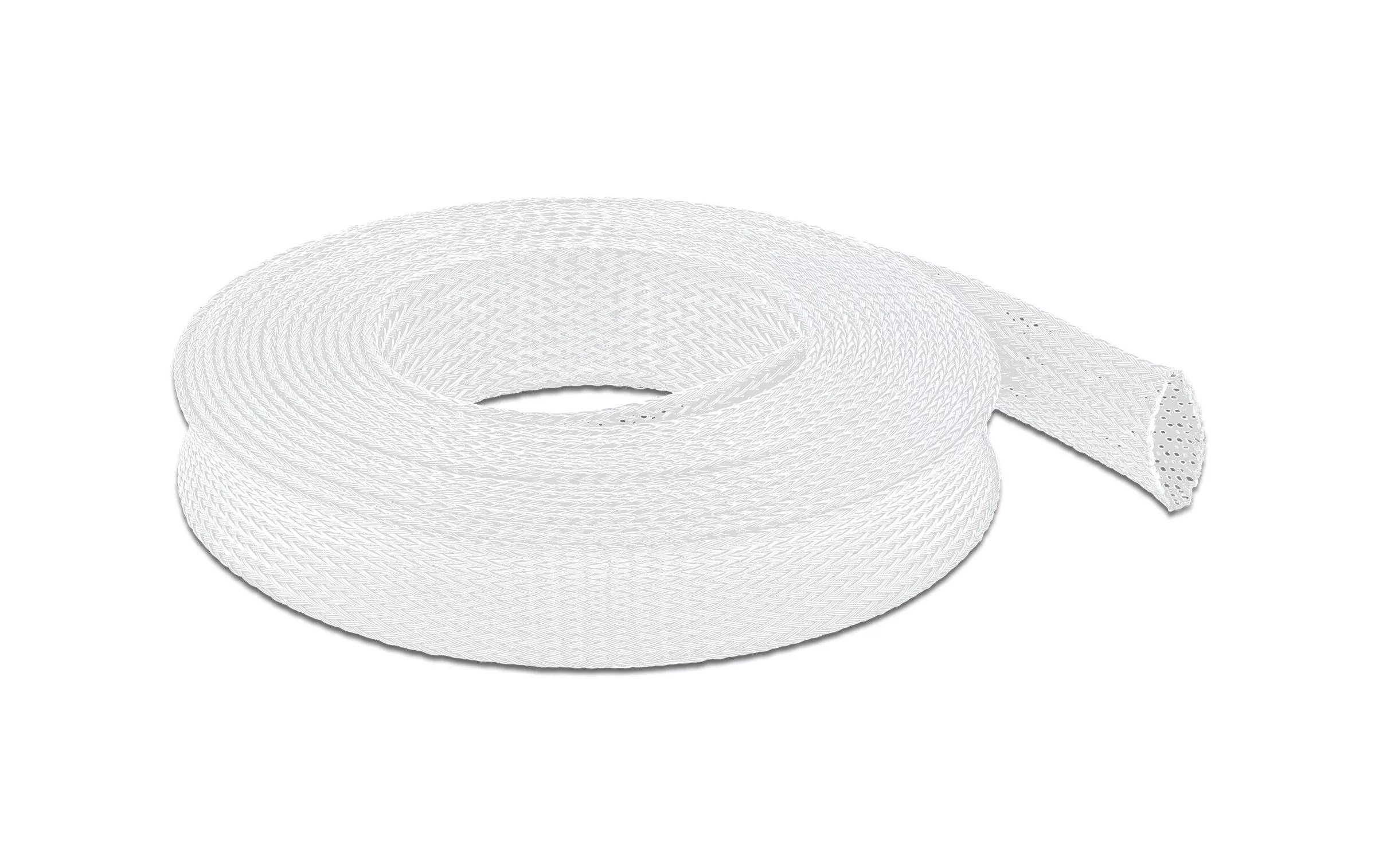 Manchon tressé étirable 10 m x 25 mm Blanc