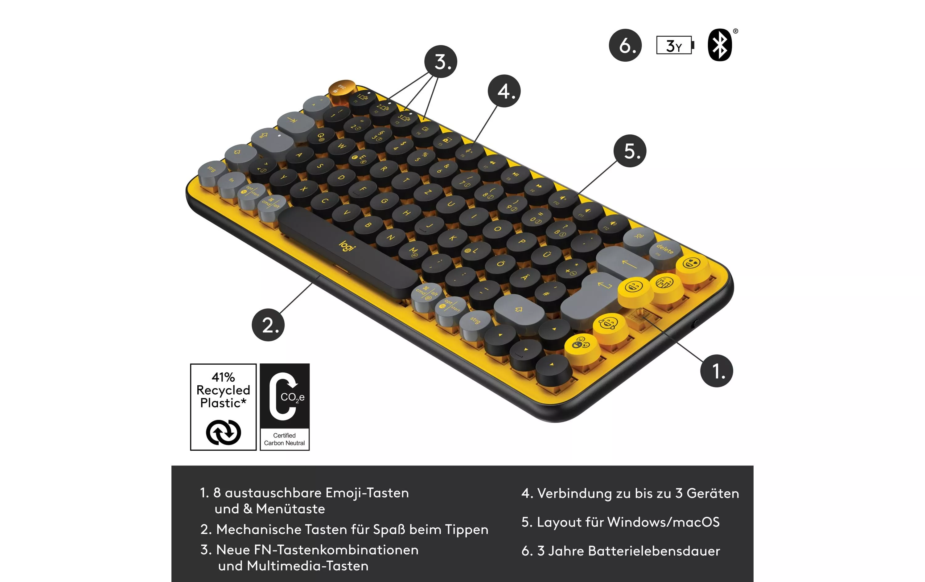 Tastiere PC - LOGITECH POP Keys Tastiera