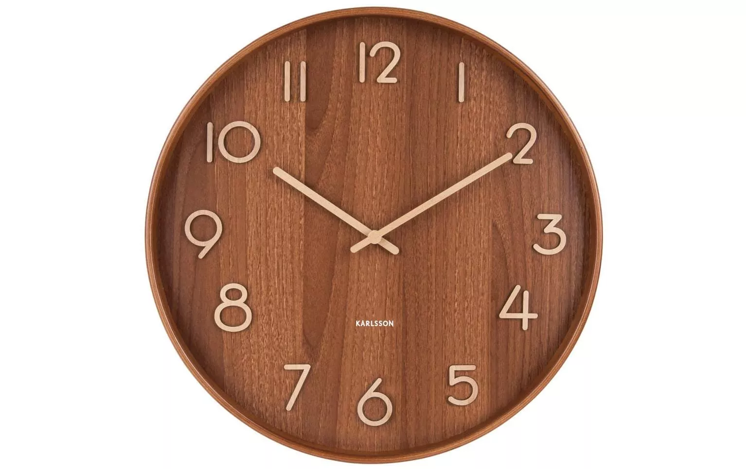 Horloge murale Pure Ø 40 cm, Brun foncé