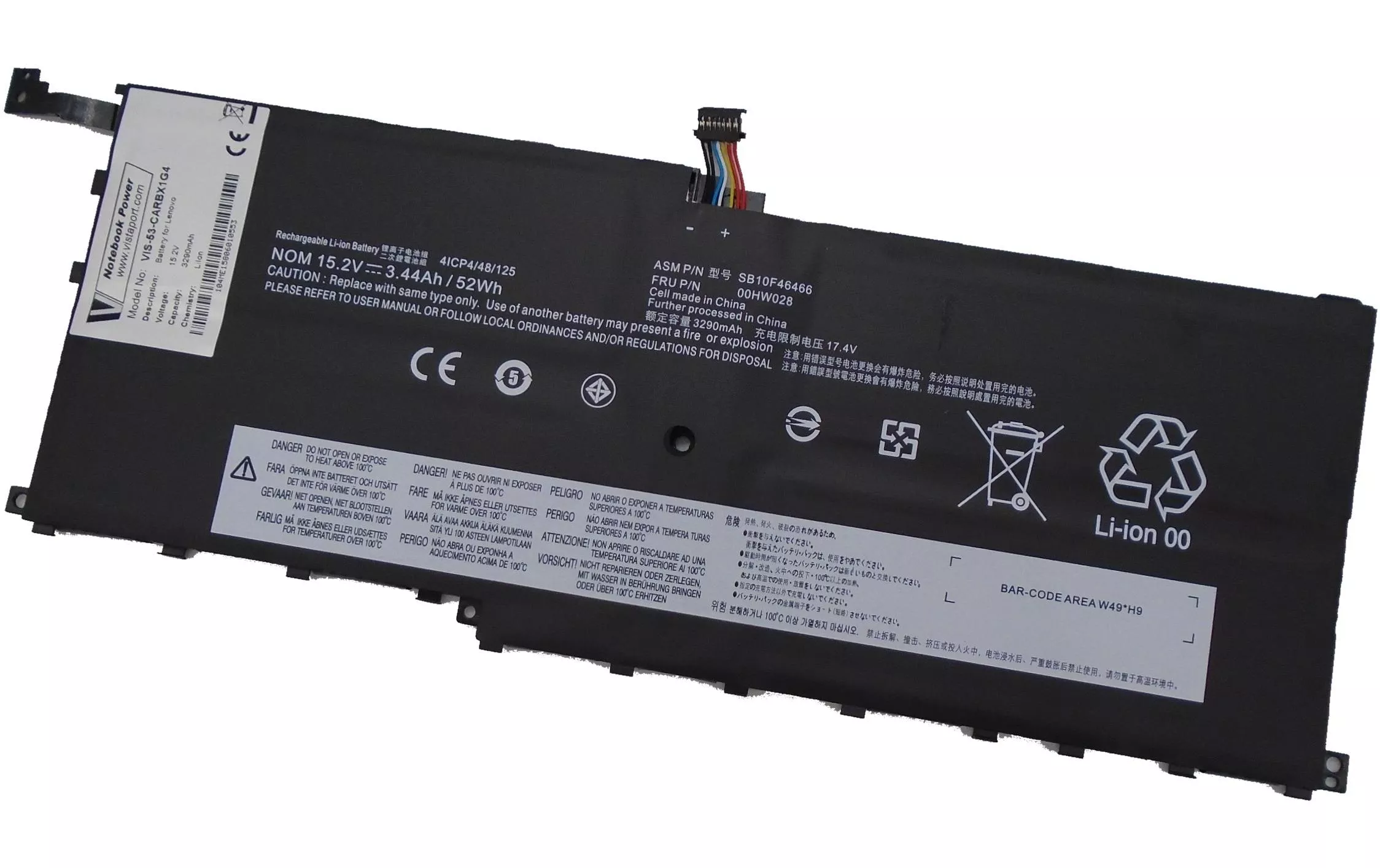 Batterie pour Lenovo Thinkpad X1 Carbon 4th Generation