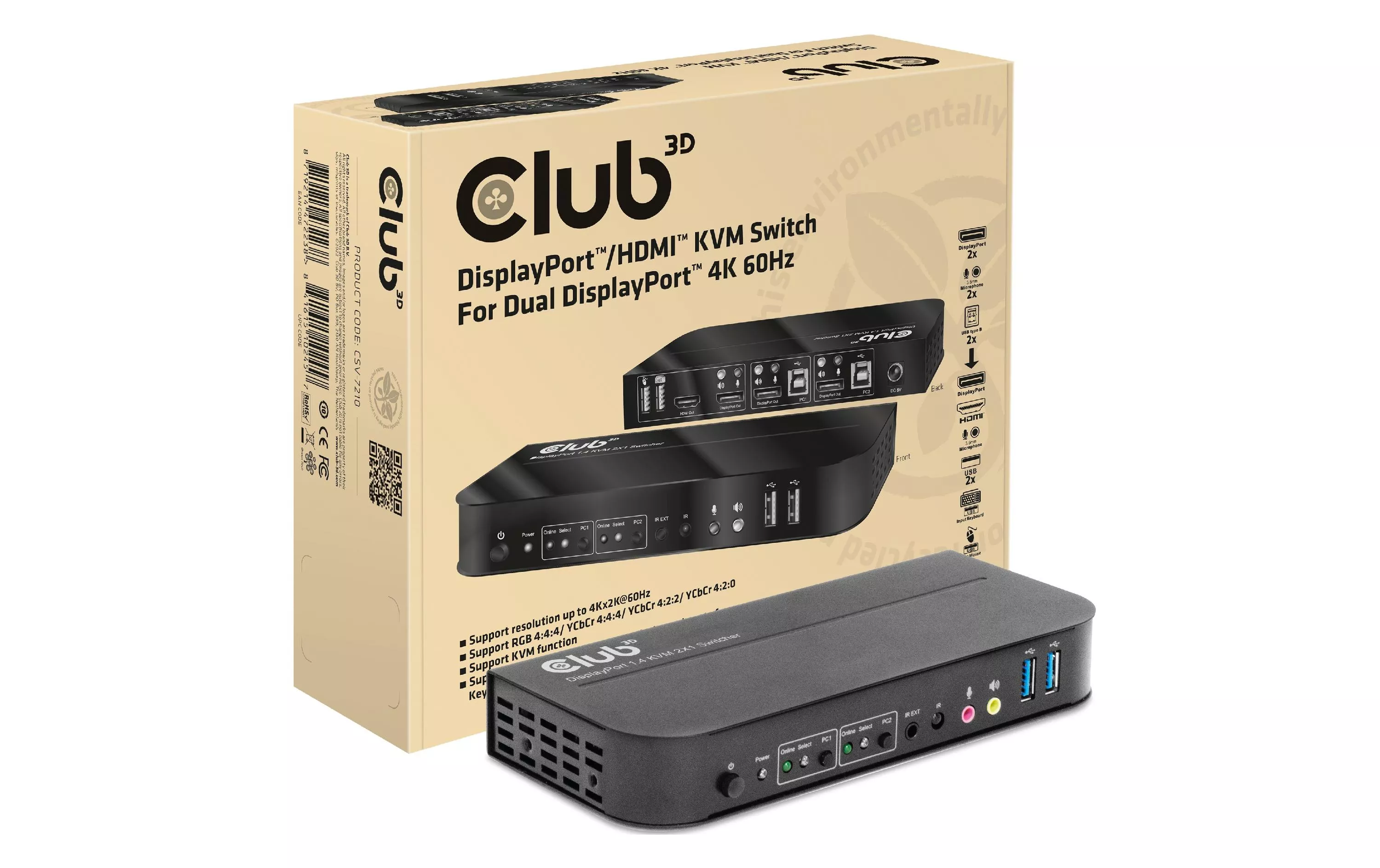 Switch KVM Club 3D CSV-7210