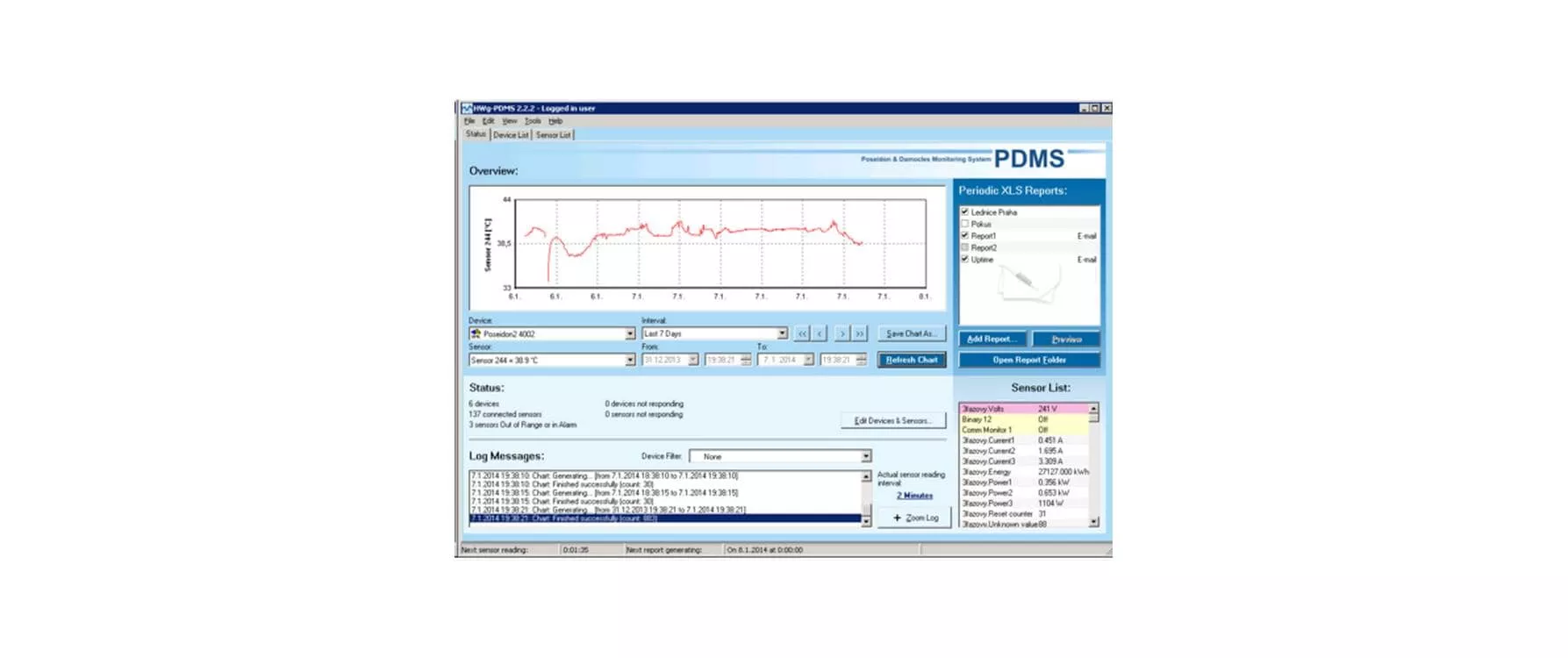 Logiciel PDMS 20 Licence SW jusqu\'à 20 capteurs