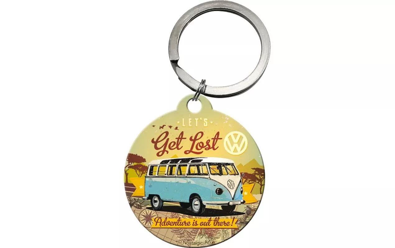 Porte-clés VW Bus Ø 4 cm, 1 pièce, multicolore