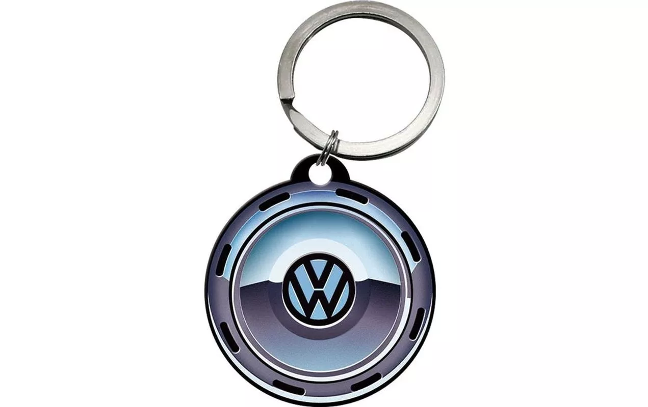 Schlüsselanhänger VW Rad Ø 4 cm, 1 Stück, Blau/Lila/Schwarz