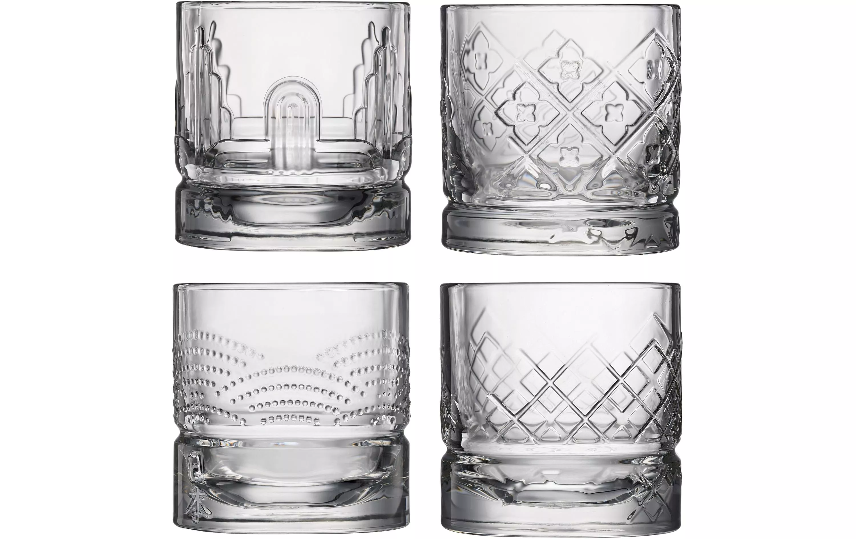 Whiskyglas Dandy 300 ml, 4 Stück, Transparent