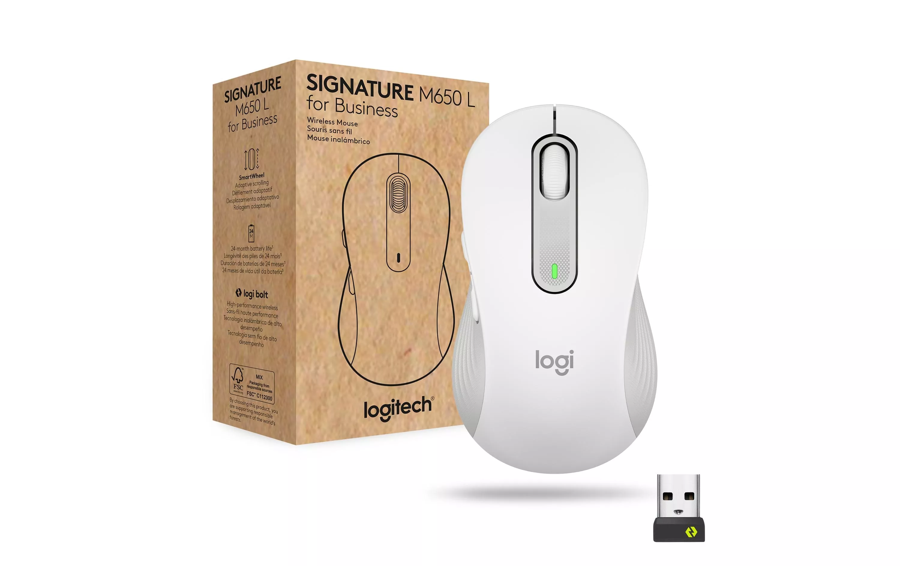 Souris Signature M650 L for Business Blanc