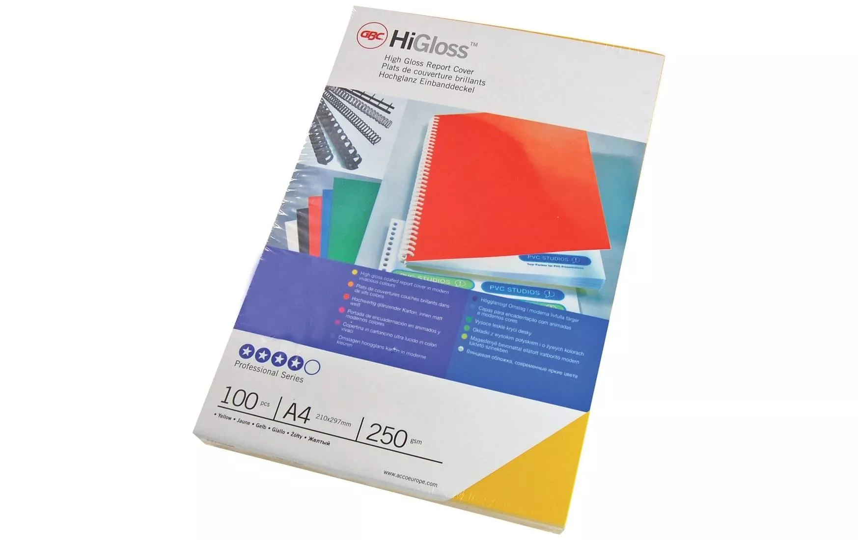 Couverture de brochure Hi Gloss A4 100 pièces, Noir