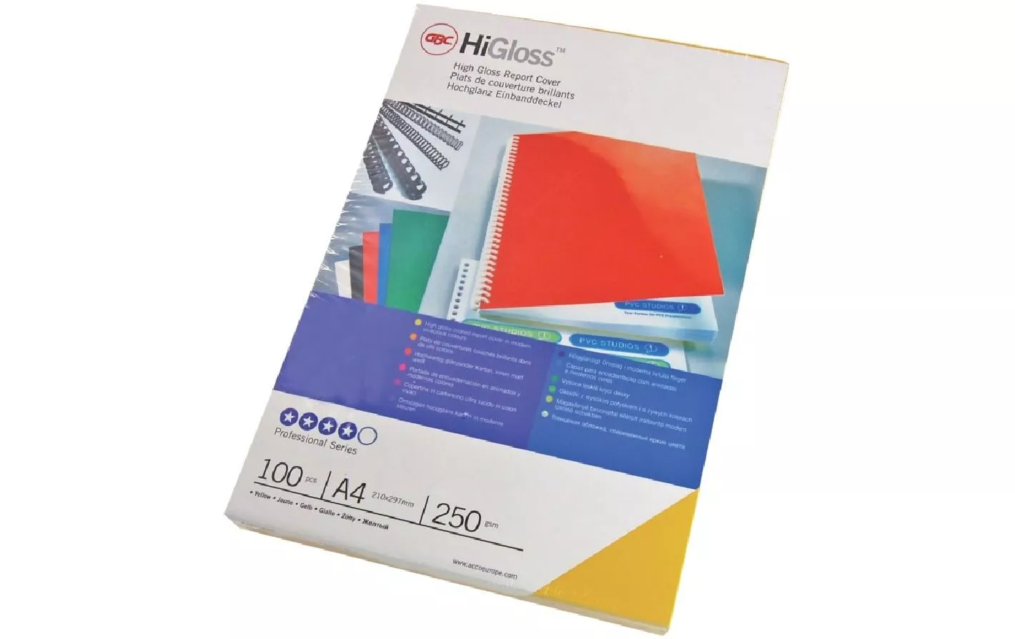 Couverture de brochure Hi Gloss A4 100 pièces, Rot