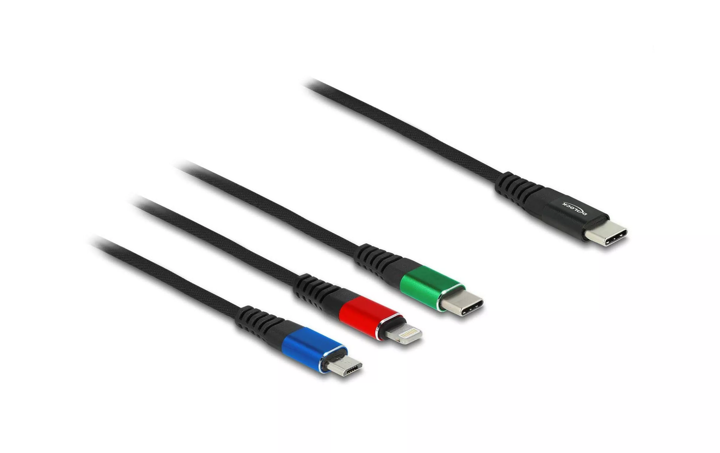 Câble chargeur USB USB C - Lightning/Micro-USB B/USB C 1 m