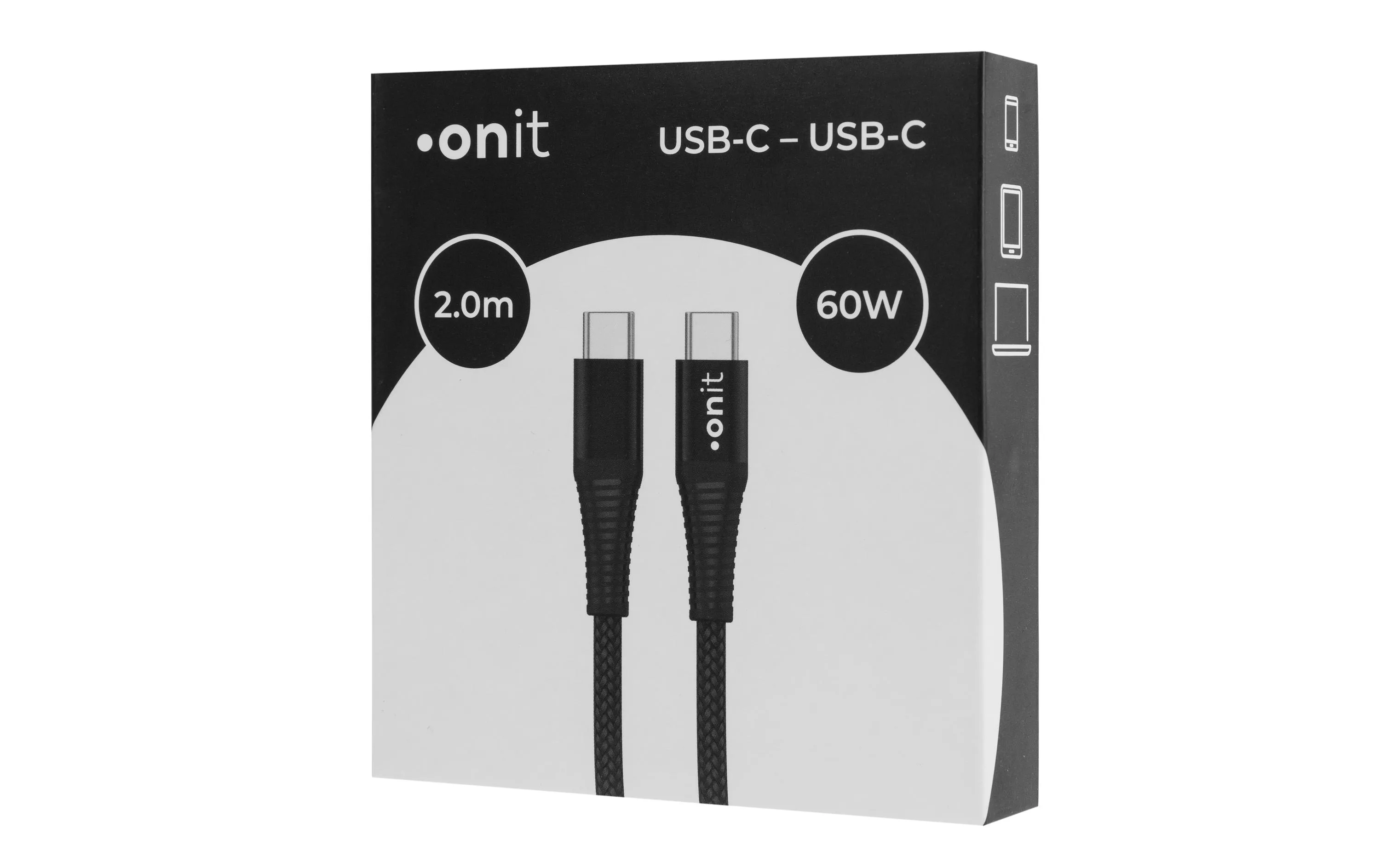 Câble USB 3.0 USB C - USB C 2 m, Noir