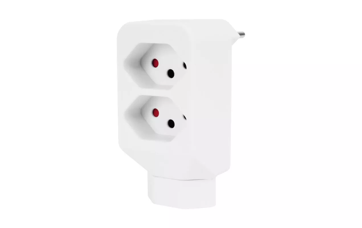 Adaptateur multiple 2 + 1x T13, Blanc