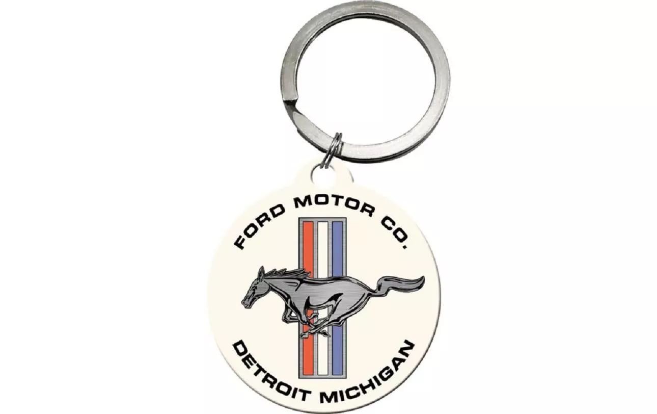 Porte-clés Ford Mustang Ø 4 cm, multicolore