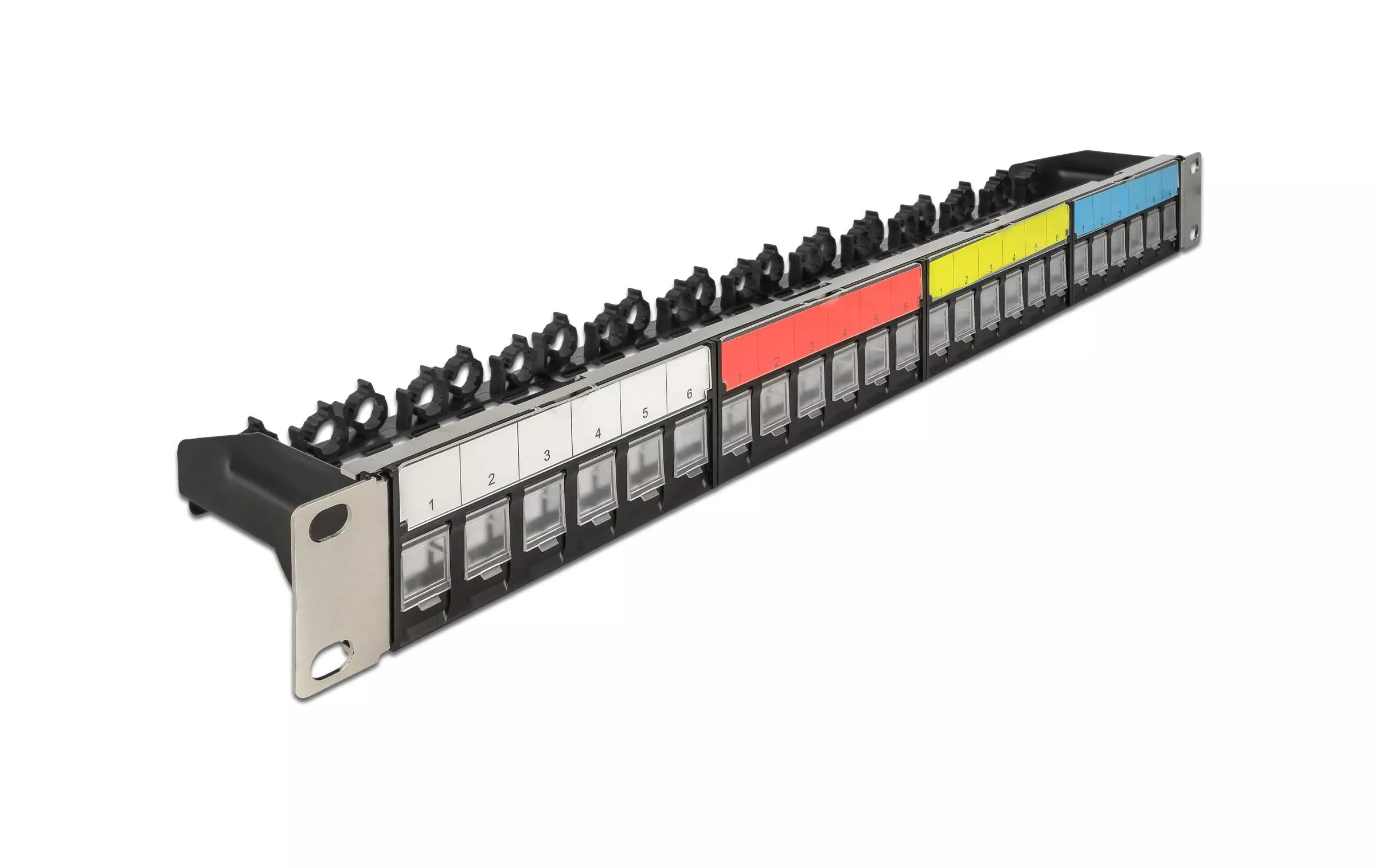 Panneau de brassage Keystone 24 ports 1 U Rack 19\"